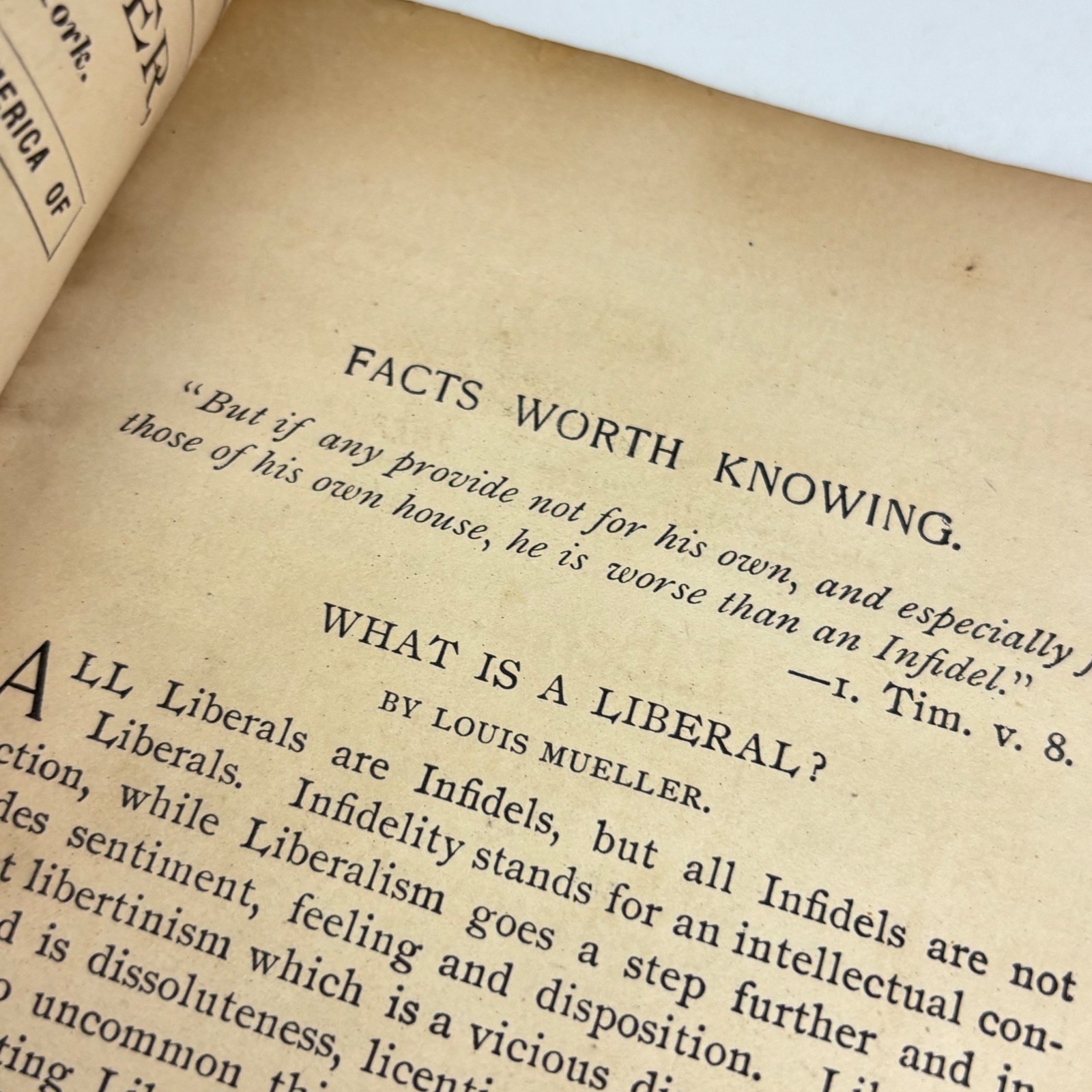 1902 Secular Social Movement Pamphlet Brooklyn Philosophical Society Eckler NYC