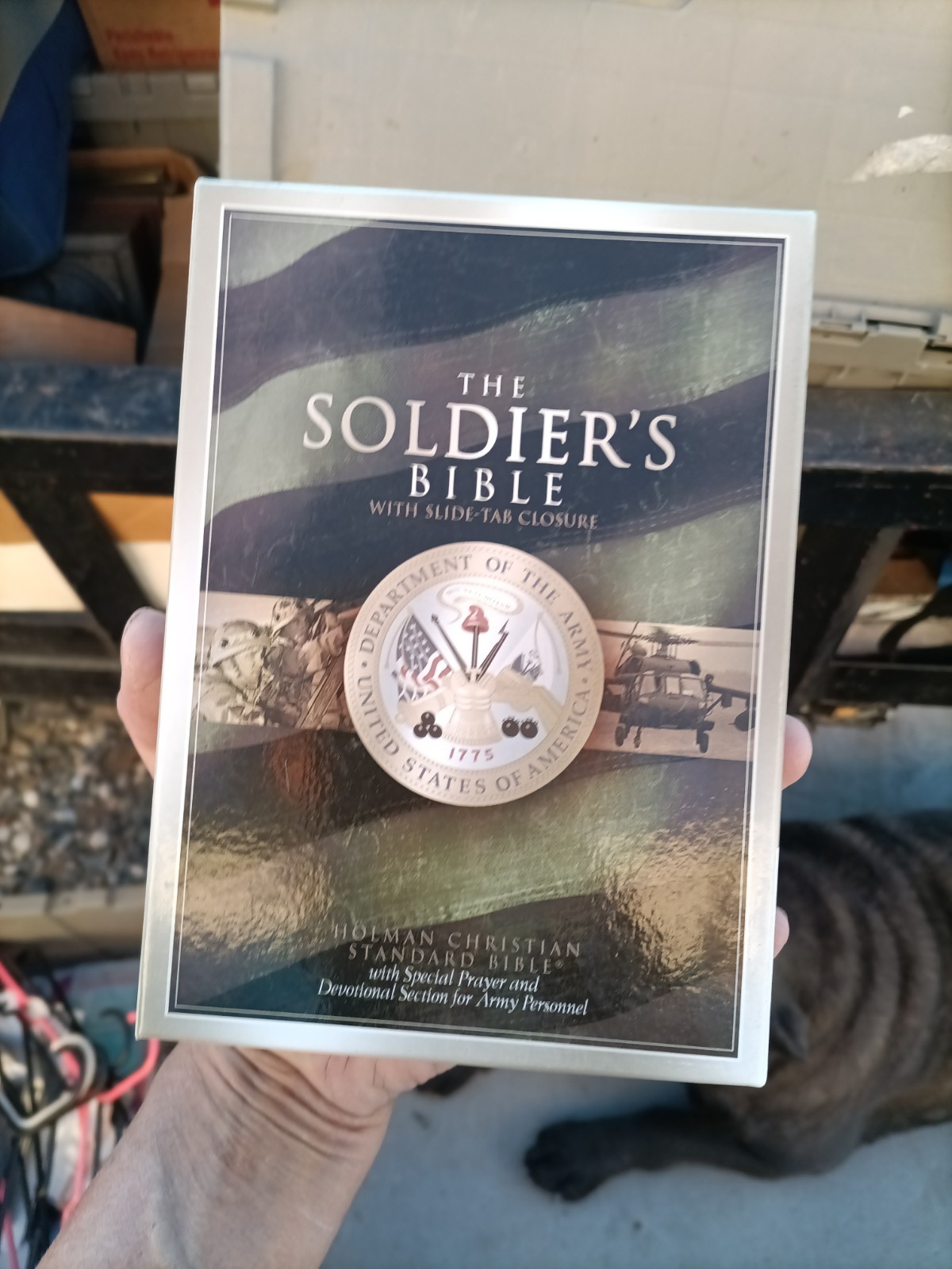 The Soldier’s Bible with Slide-Tab Closure – HCSB – Army Green Bonded Leather