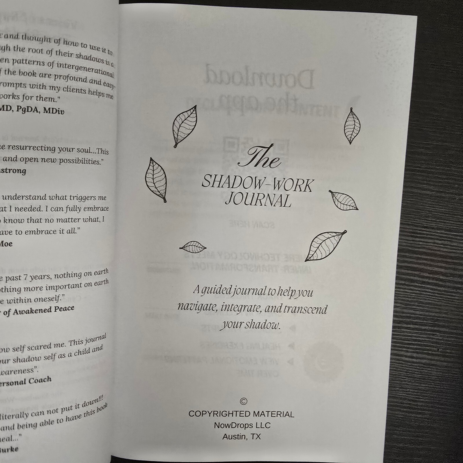 The Shadow Work Journal: A Guide to Integrate and Transcend your Shadows PB