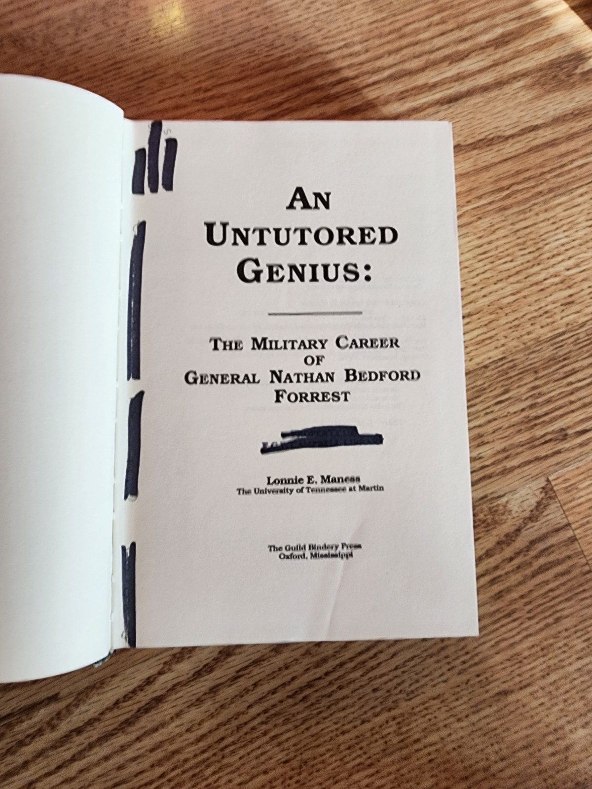 Untutored Genius The Military Career of General Nathan Bedford Forrest HC Ex-Lib