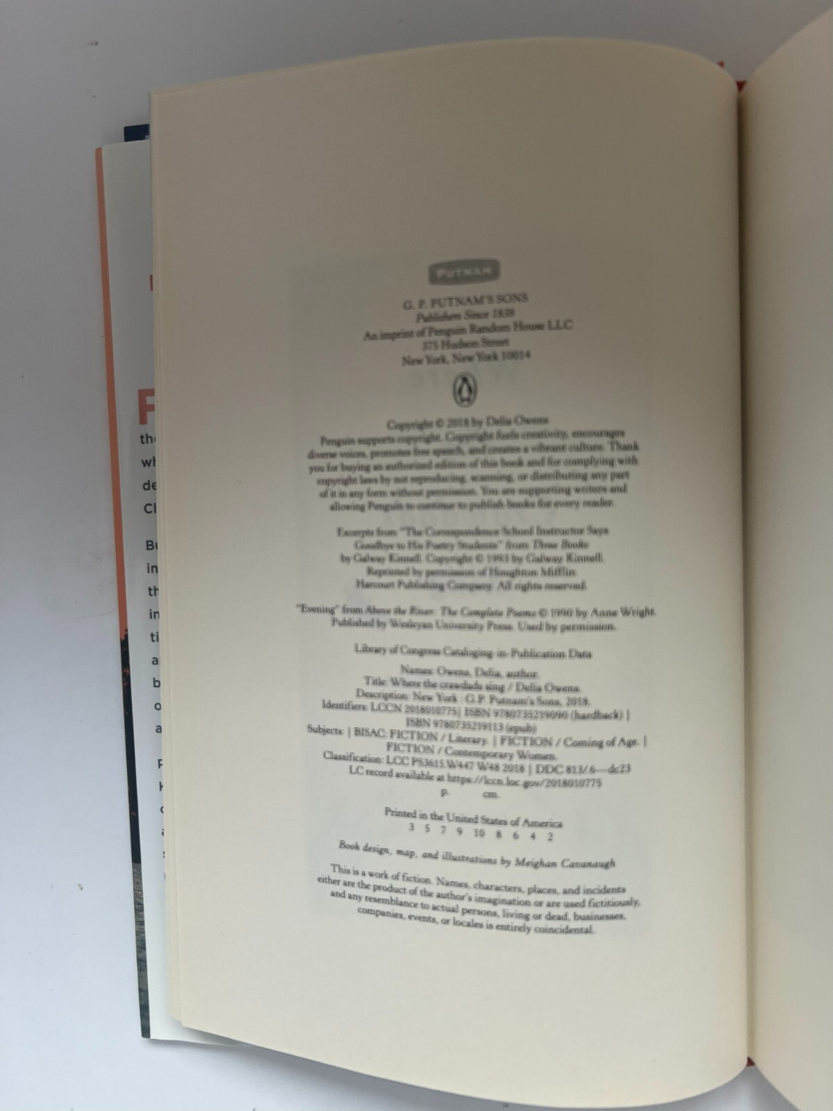 Where the Crawdads Sing (1st Edition & 2nd Printing) — by Delia Owens