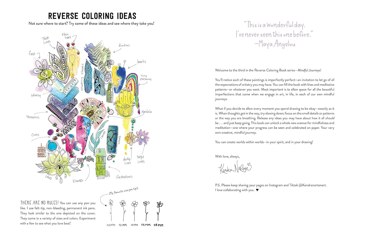 The Reverse Coloring Book™: Mindful Journeys: Be Calm and Creative: the Book Has