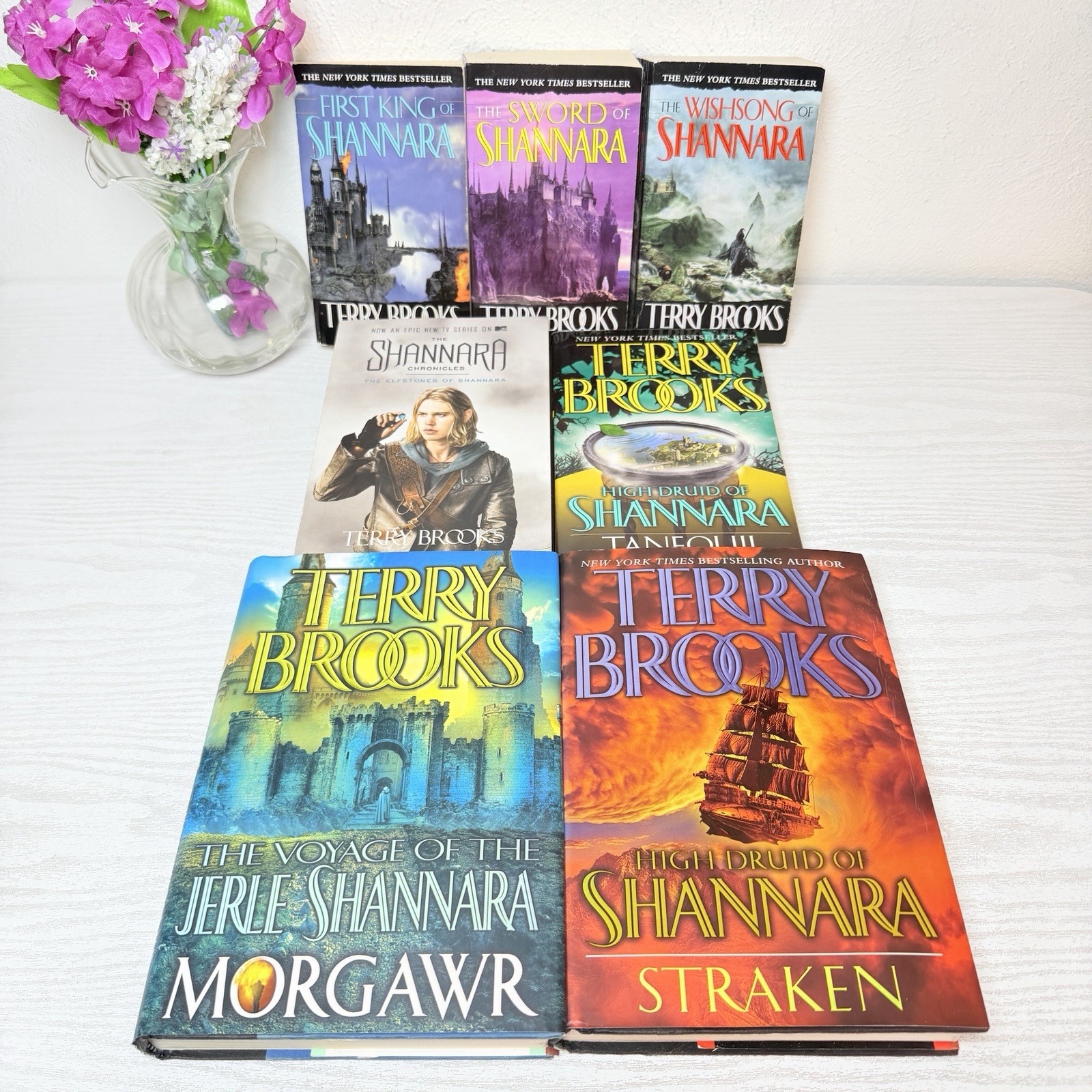 Terry Brooks Shannara Book LOT 7 Paperback hardcover books Elfstones Tanequil