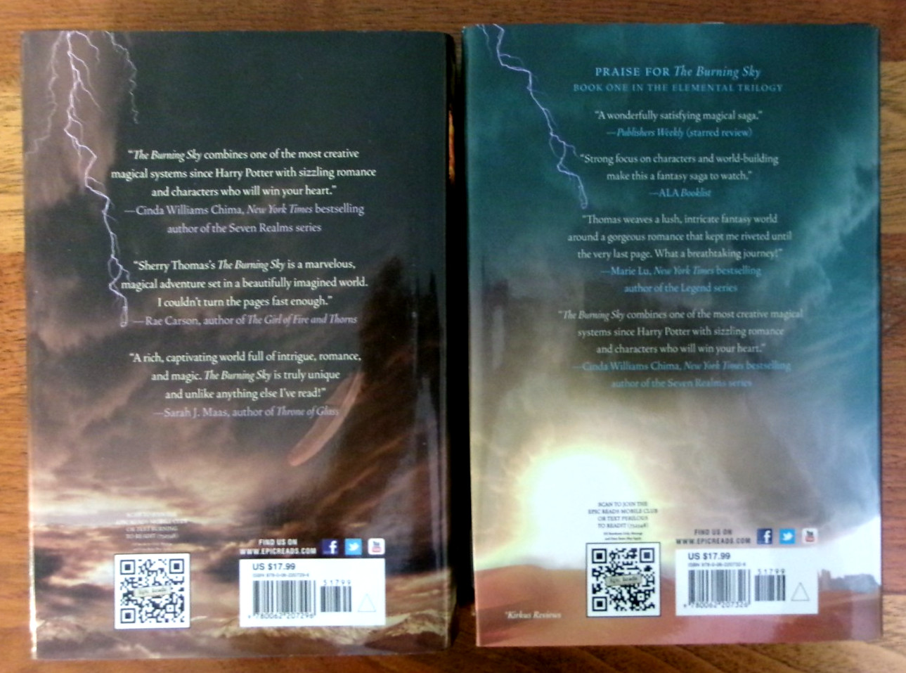 The Burning Sky Series – Books 1 and2 by Sherry Thomas HB- 1st Editions – Mint