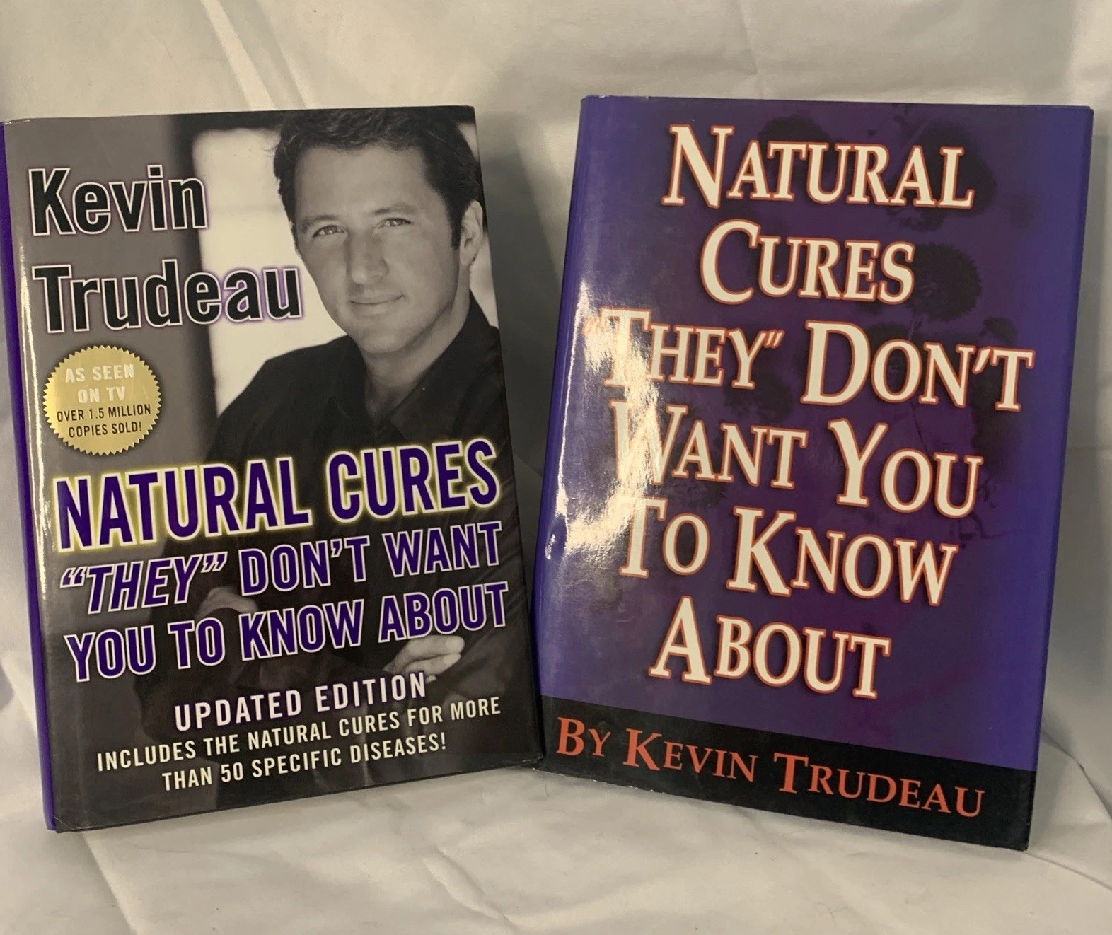 2 Hardcover Natural Cures “They” Don’t Want You To Know About by Kevin Trudeau