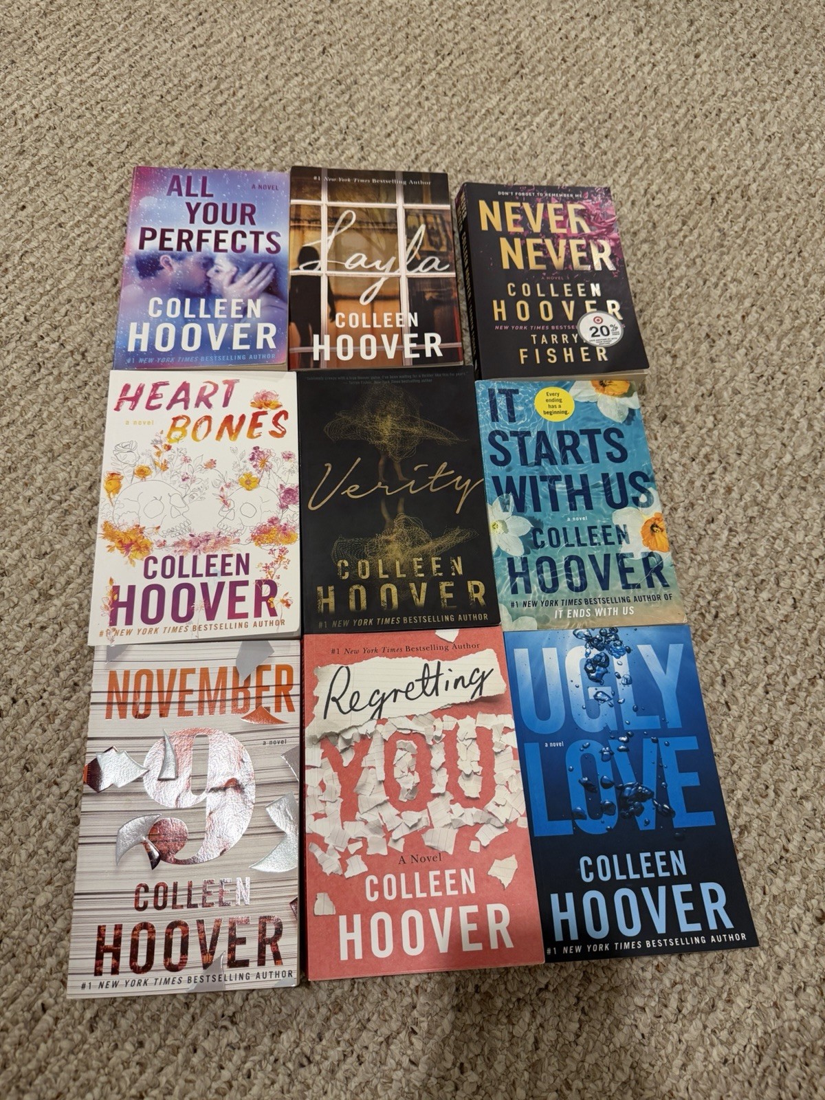 Colleen Hoover Book Bundle Lot of 9 Paperback Books Various Titles