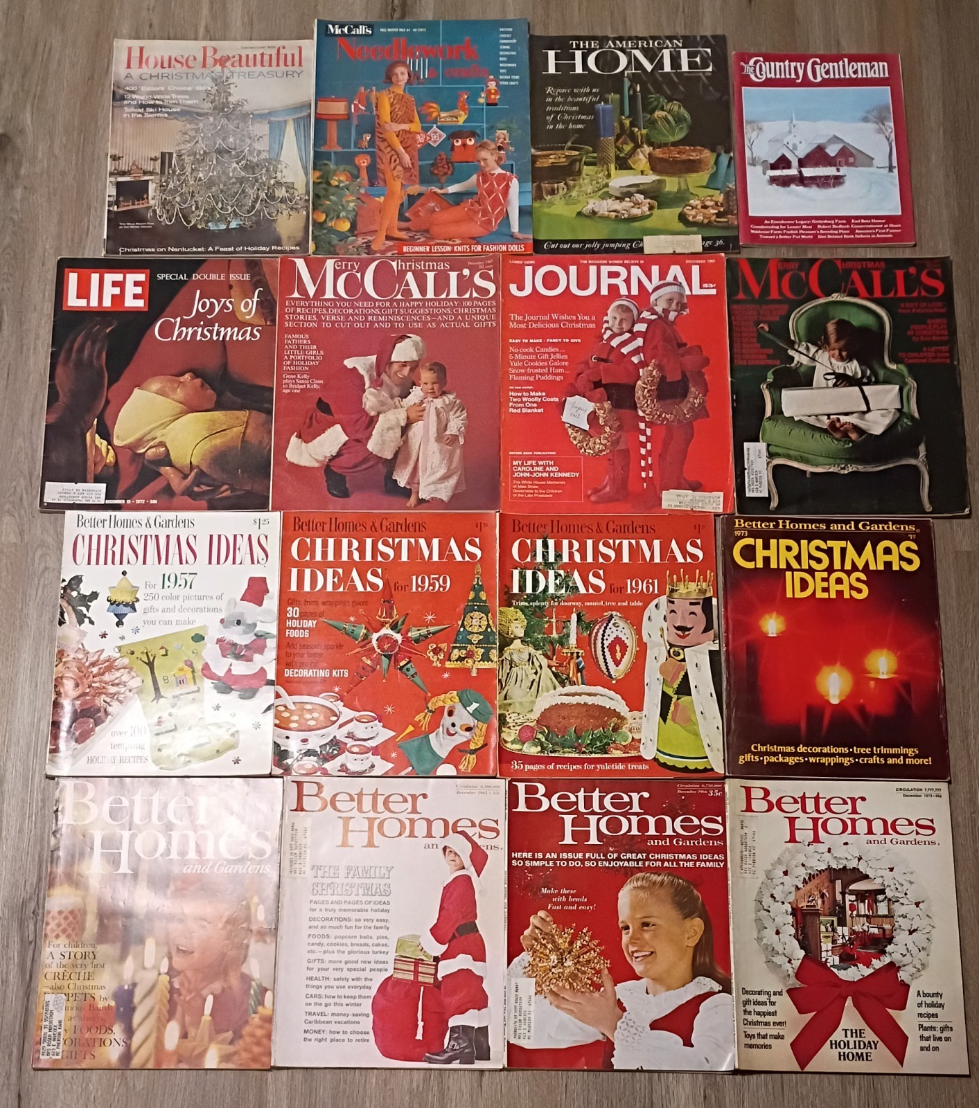 Lot 16 VTG 50’s 60’s 70’s McCall’s, Better Homes & Gardens Magazines Christmas