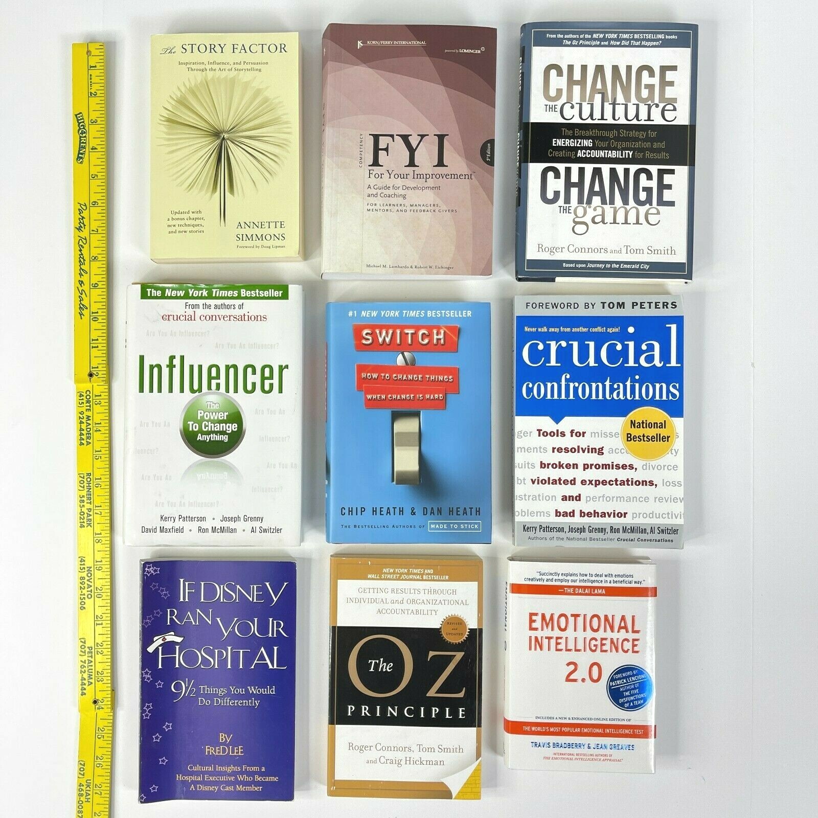 Influencer Improvement Accountability Self Help 9 Book Lot Oz Principle Change