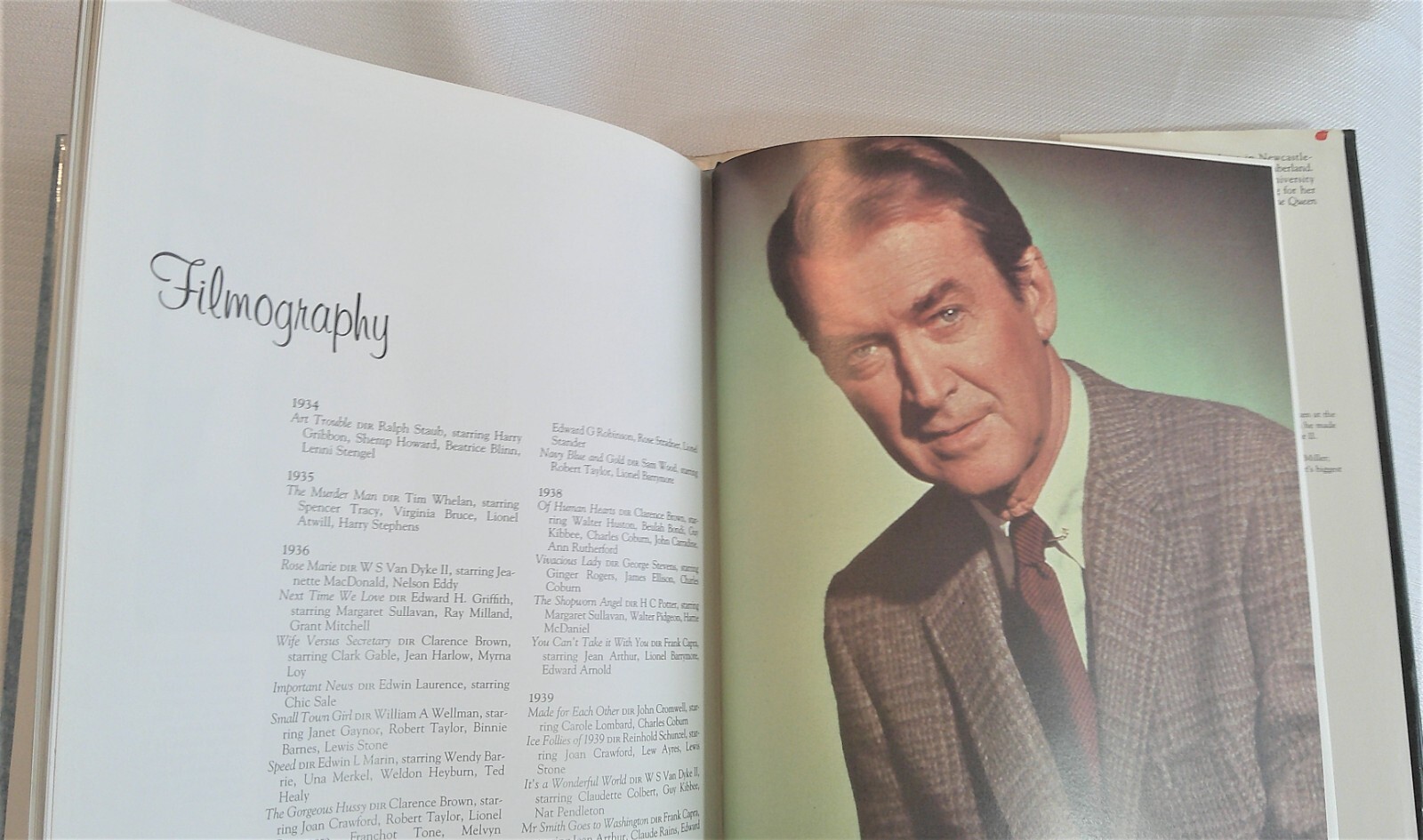 James Stewart Book by Helene McGowan 80 pages Hardcover Life Cinematography 1992