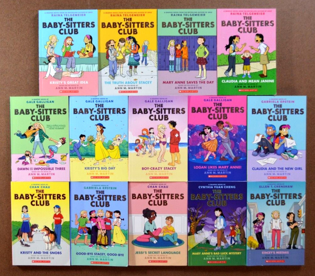 Books 1-14 in The Baby-Sitters Club Graphic Novels by Raina Telgemeier Stacey L1