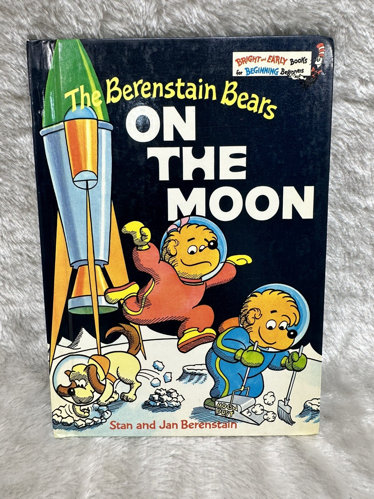Vintage The Berenstain Bears On The Moon Book Kids Unisex Blue Space Hardcover