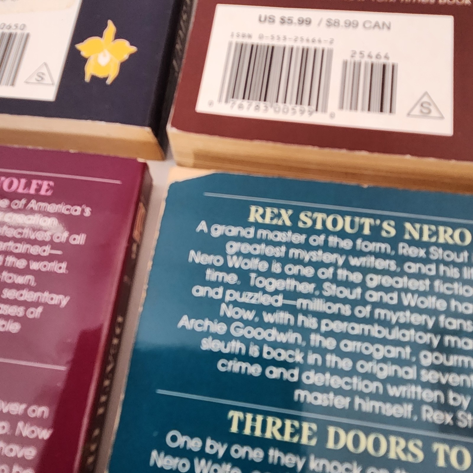 Vintage REX STOUT LIBRARY Nero Wolfe Mystery Lot of 12 Bantam Paperbacks 1990s