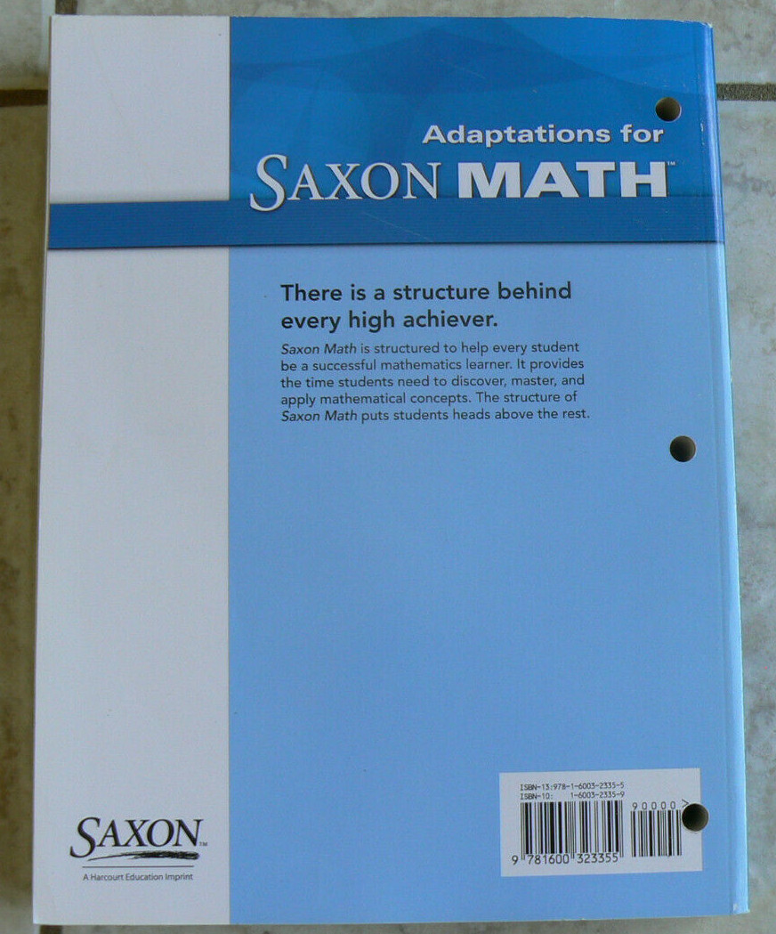 Saxon MATH, gr.5/5th Workbook only, 16 pages missing (of 792!)