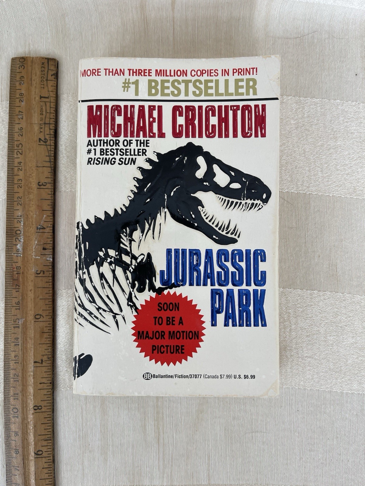 Jurassic Park Michael Crichton 1993 Paperback 35th Printing Ballantine Books