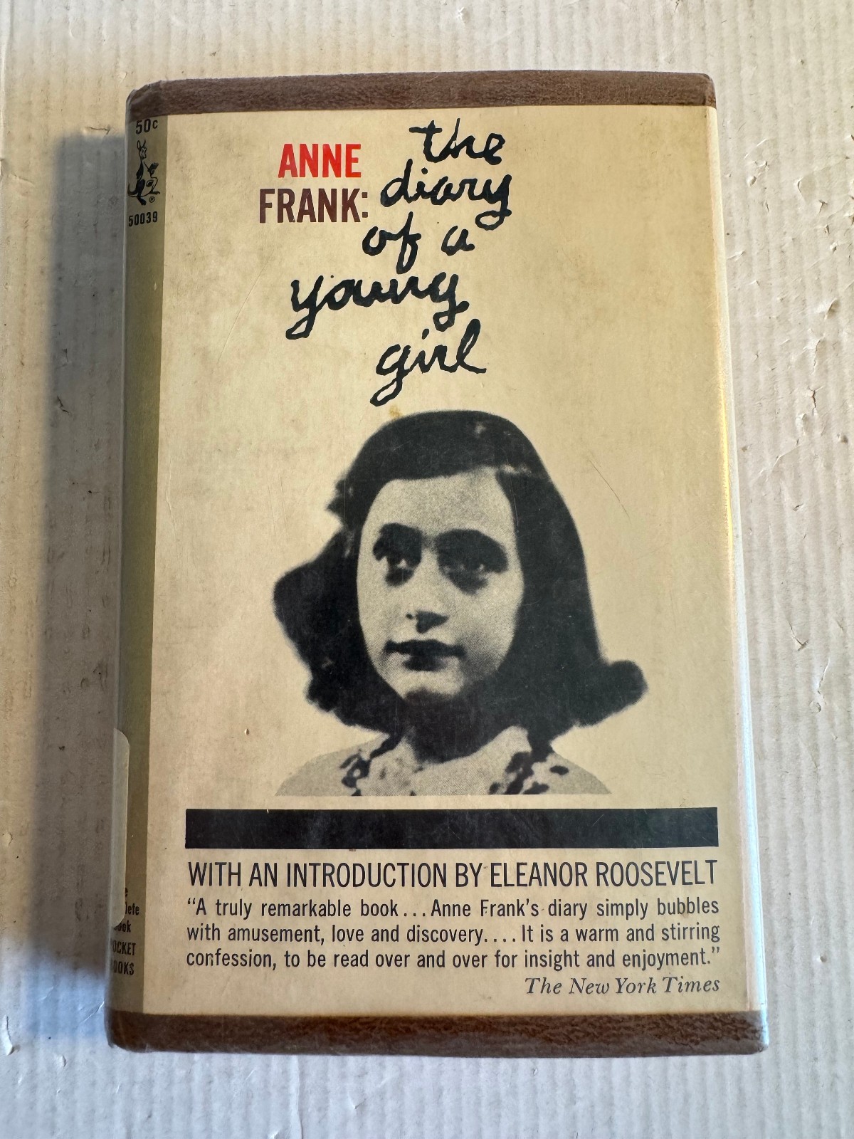 Diary of a Young Girl Anne Frank HCDJ Ex-Library Library Binding Pocket 1967