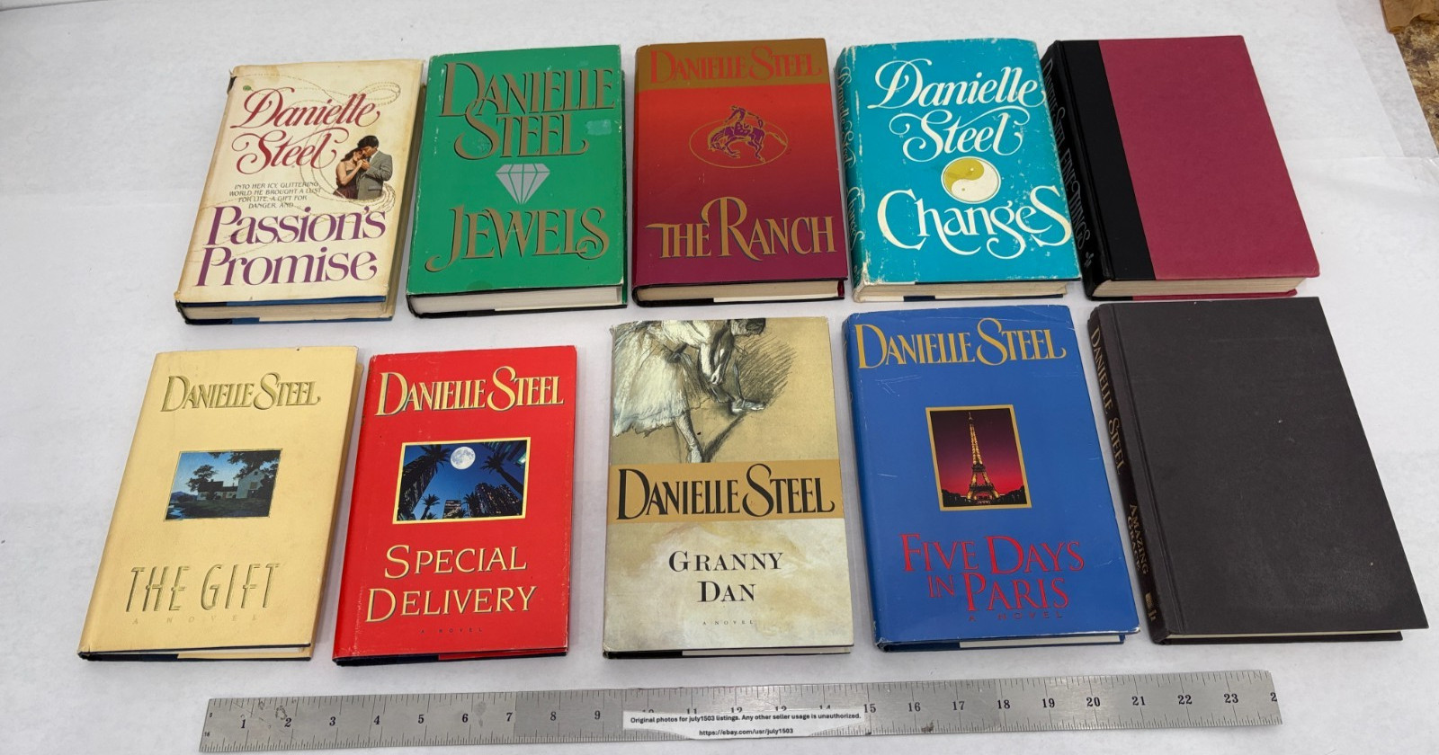 Lot of 10 Danielle Steel Hardcovers: Passion’s Promise, Amazing Grace, Gift