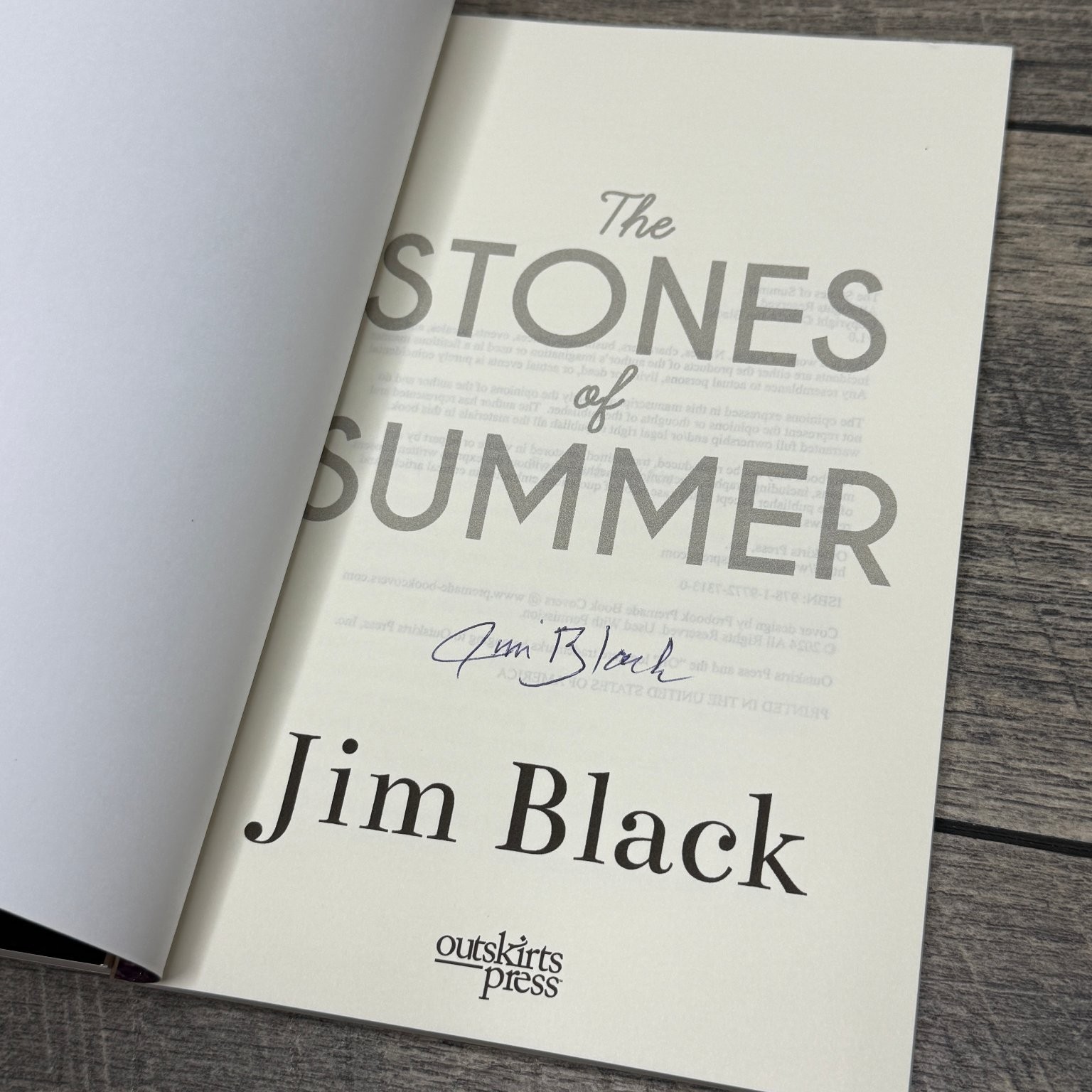 Lot of 8 Jim Black Paperback Books SIGNED Outskirts Press Fiction