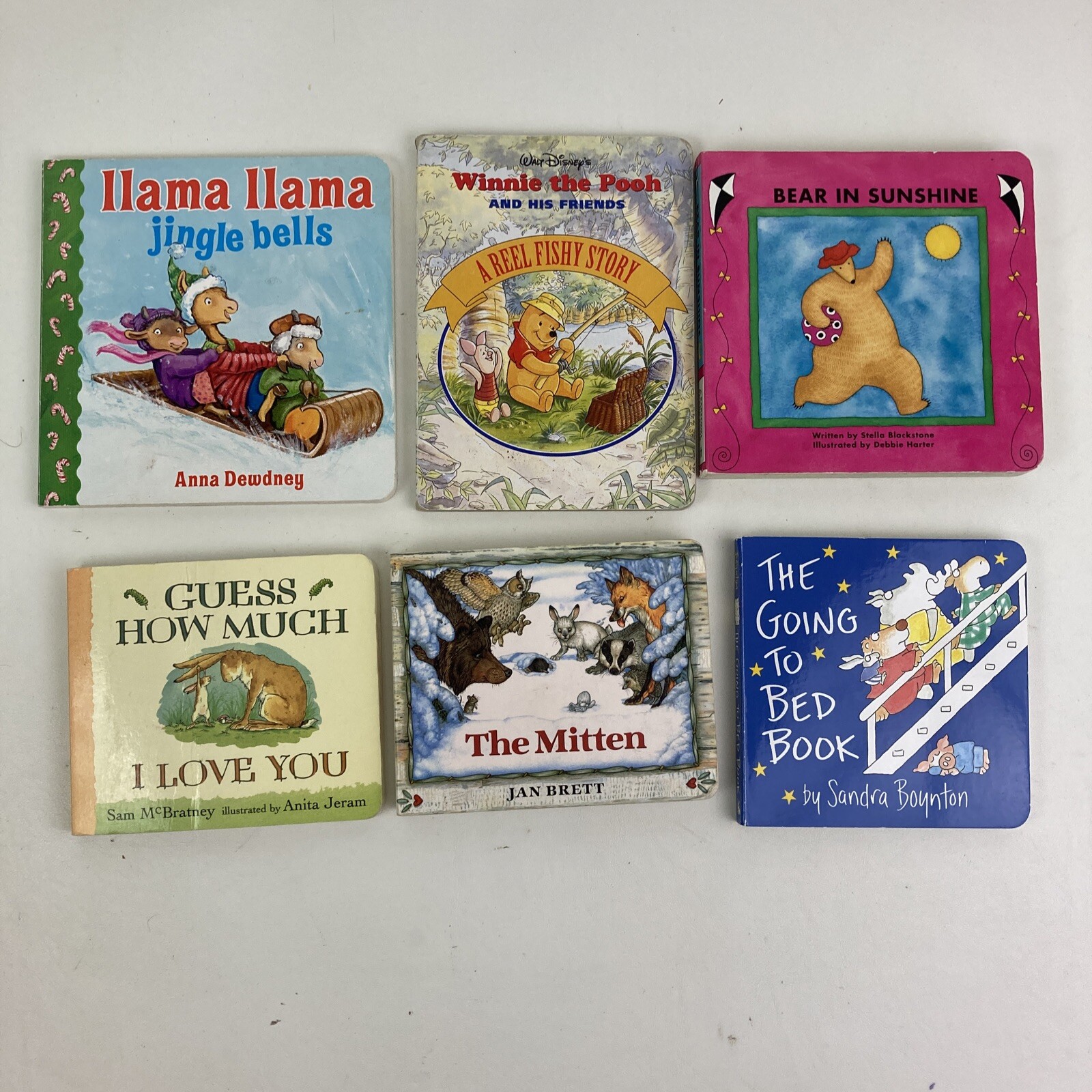 Lot of 6 Board Books Llama The Mitten Going to Bed Book Guess How Much Love