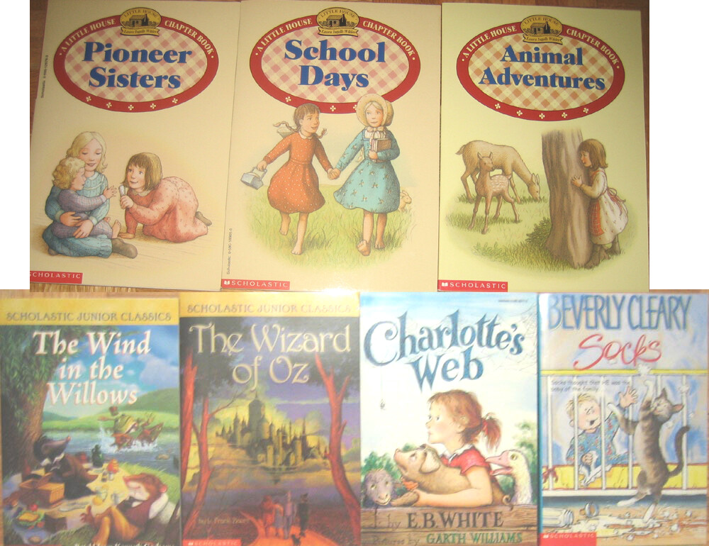 28RB PIONEER CHAPTER BOOKS Laura Ingalls Wilder WIZARD OF OZ WIND IN THE WILLOWS