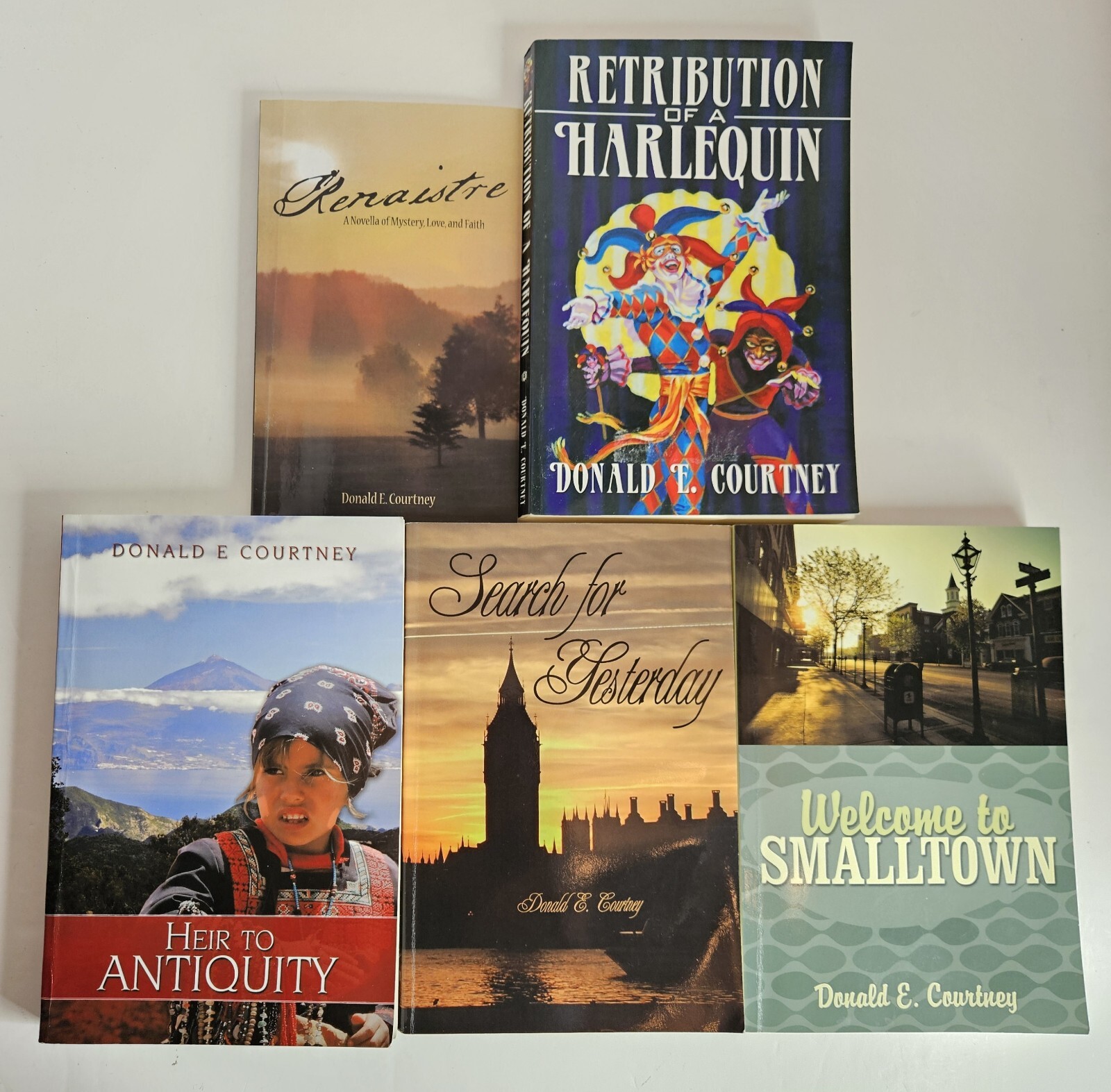 Donald E Courtney Book Lot of 5 Signed Books Fiction