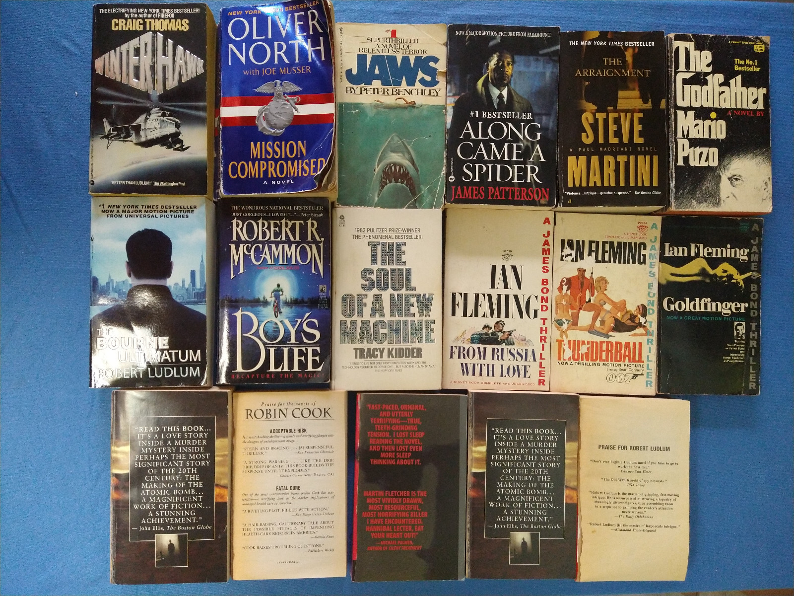 Thriller, Spy, Action, Best-Seller books Lot of 17 or pick 6