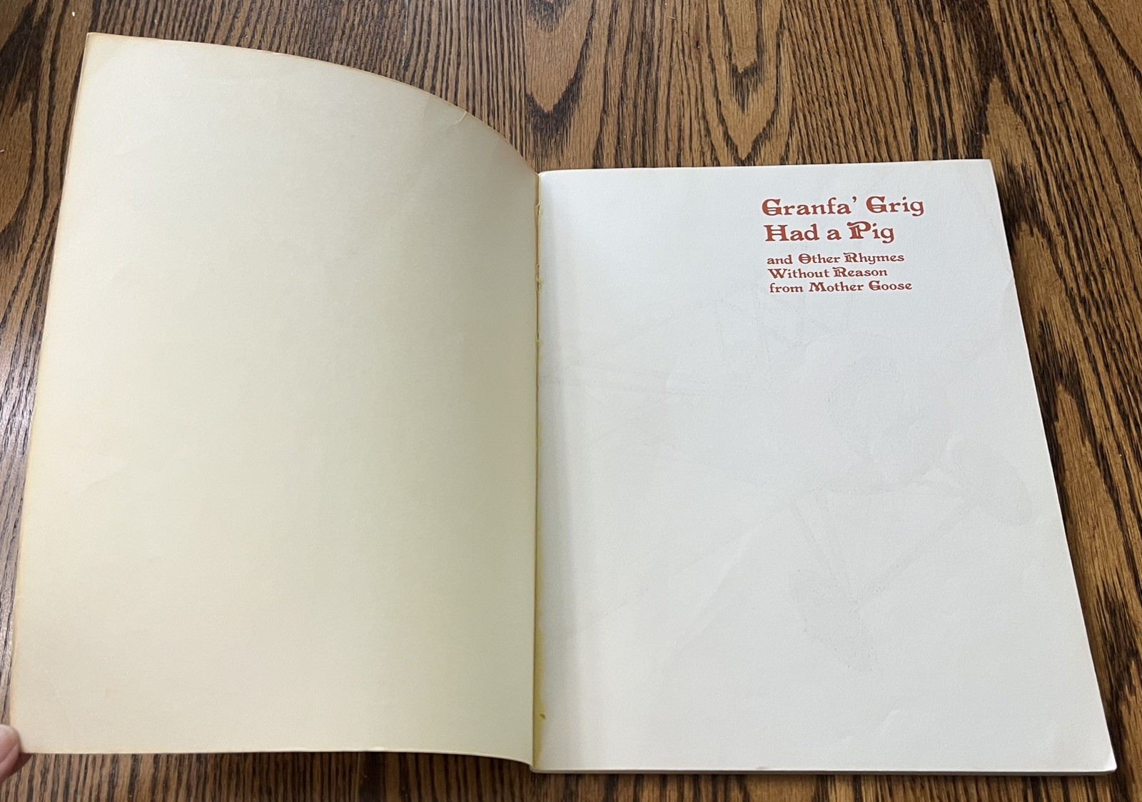 GRANFA’ GRIG HAD A PIG AND OTHER RHYMES WITHOUT REASON : Wallace Tripp : vintage
