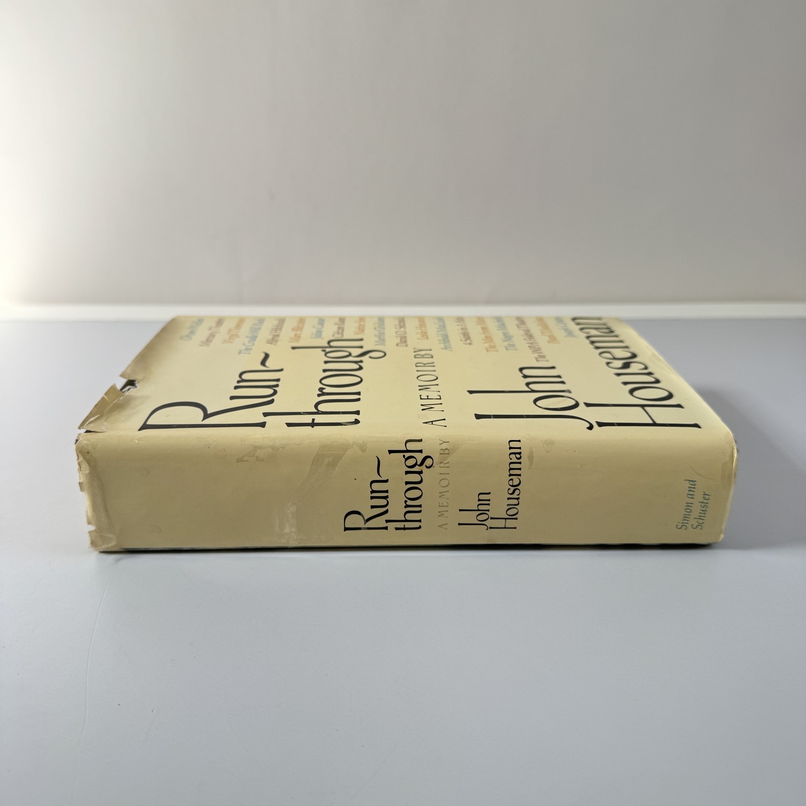 Run-Through – John Houseman 1972 Second Printing Simon and Schuster Memoir