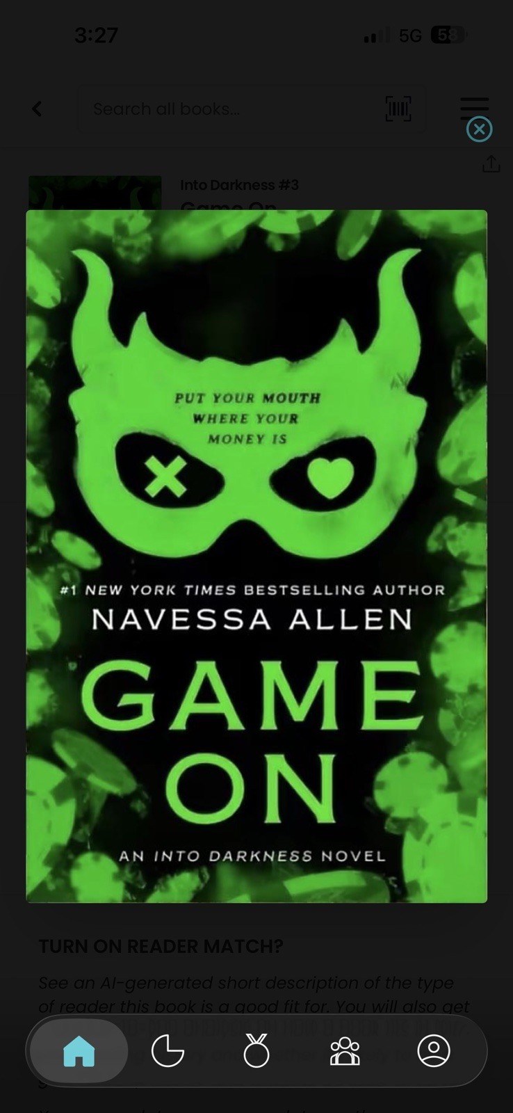Game On : An into Darkness Novel by Navessa Allen (2026, Paperback)