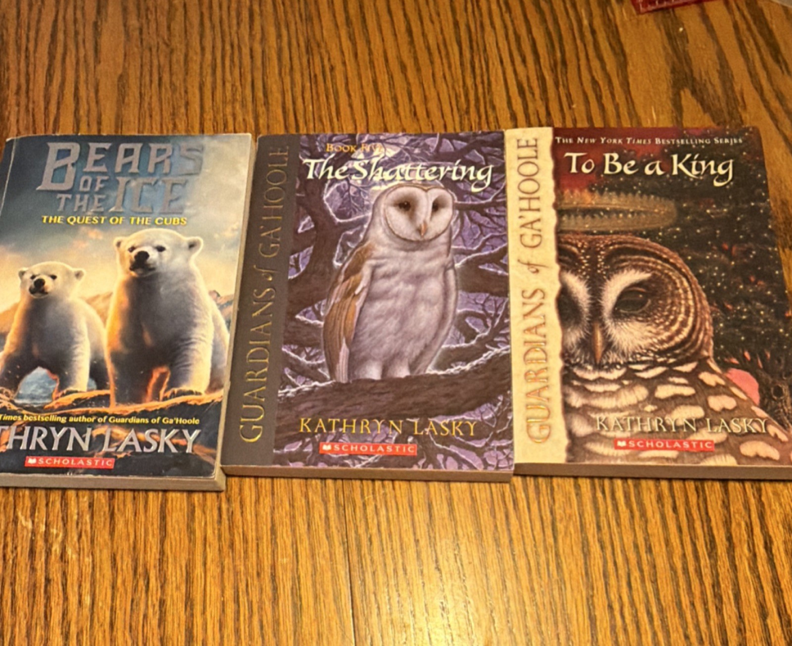 Lot of 3 Kathryn Lasky Scholastic Books – Bears of the Ice, Ga’Hoole PB