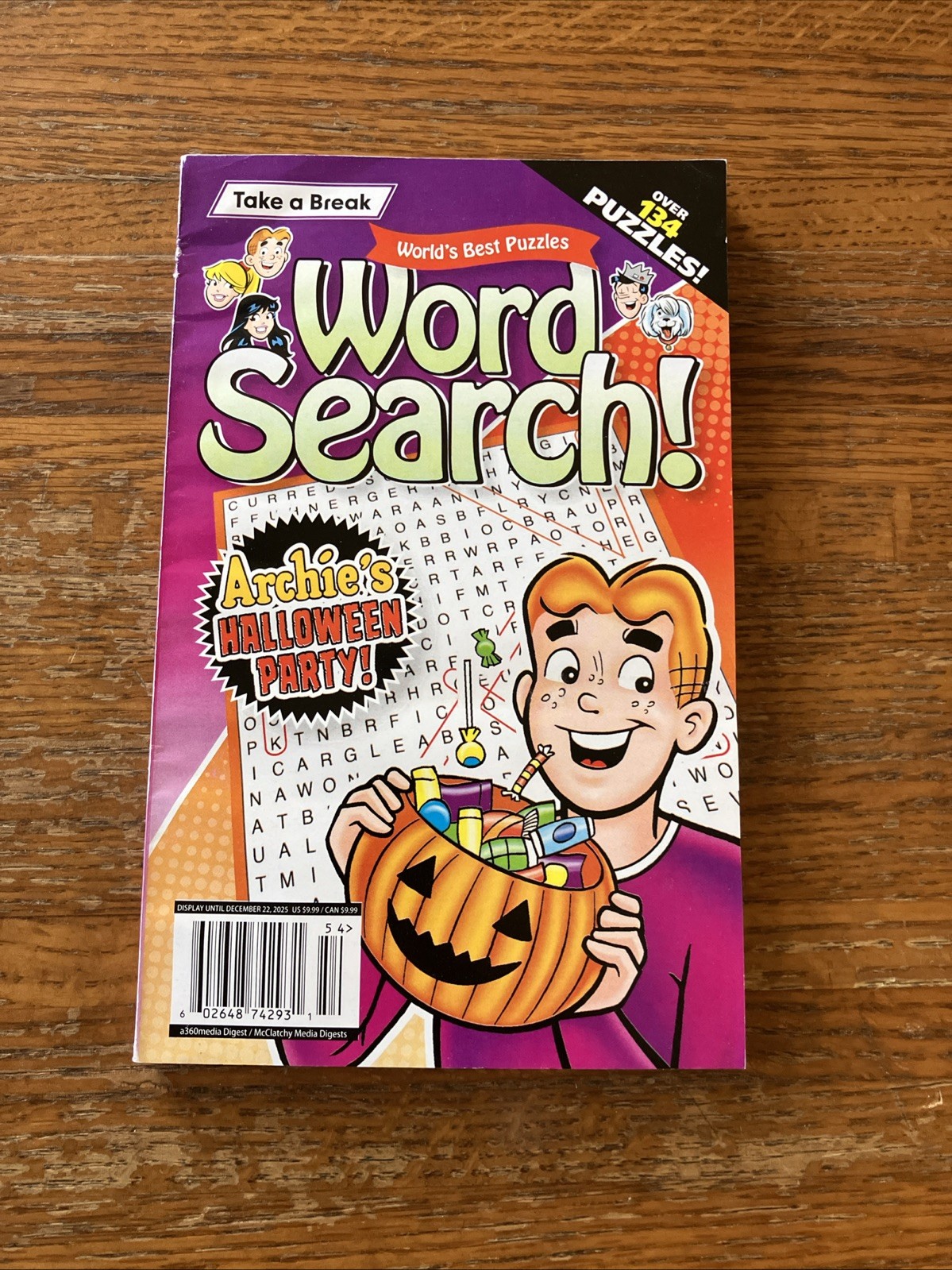 Take a Break Archie’s Halloween Party! Word Search ~Over 134 Puzzles ~ Dec.2025