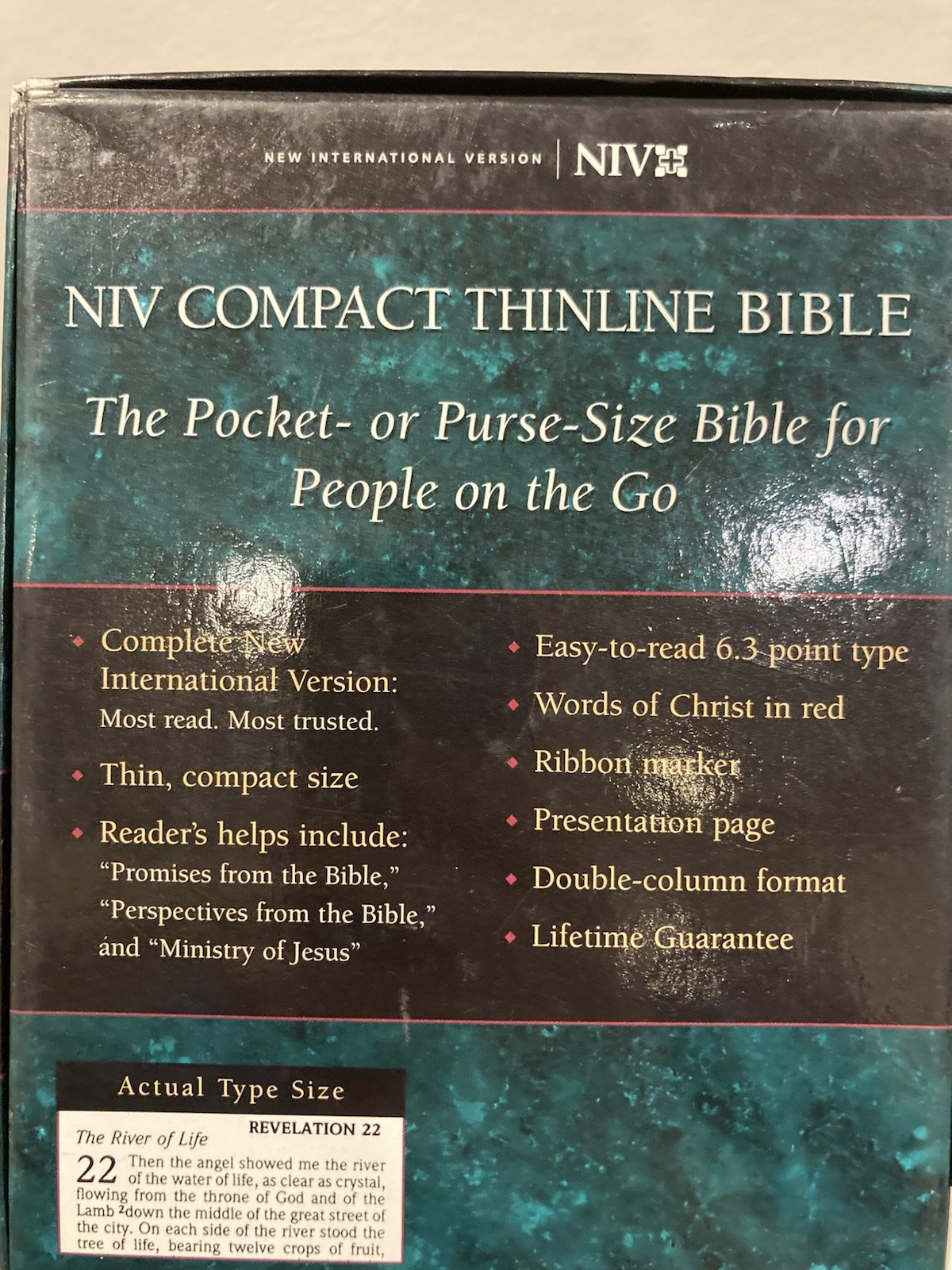 Sealed! NIV 1984 Thinline Bible | Black Bonded Leather| 6.3 point font
