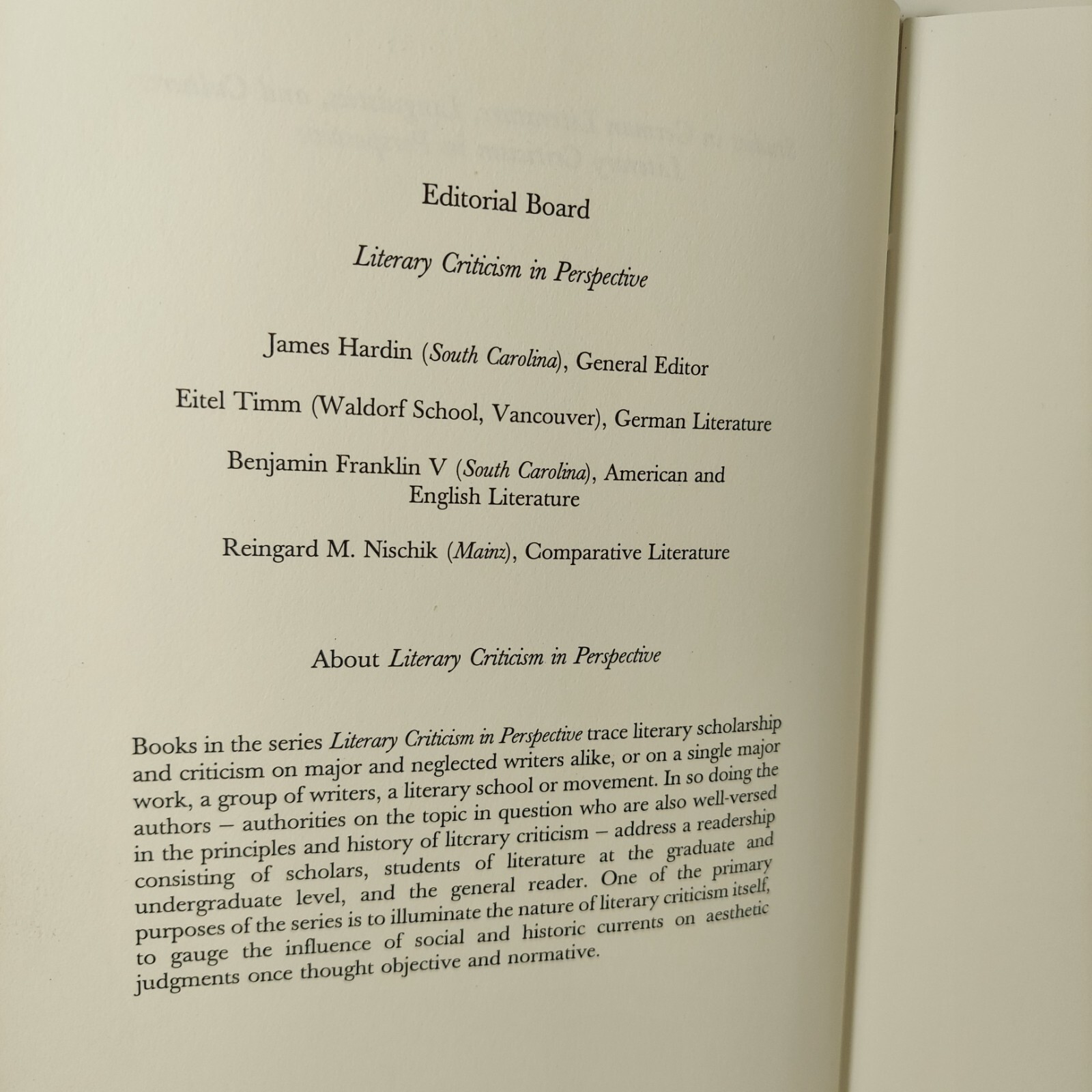 The Problematic Bourgeois: : 20th Century Criticism By Hugh Ridley 1994