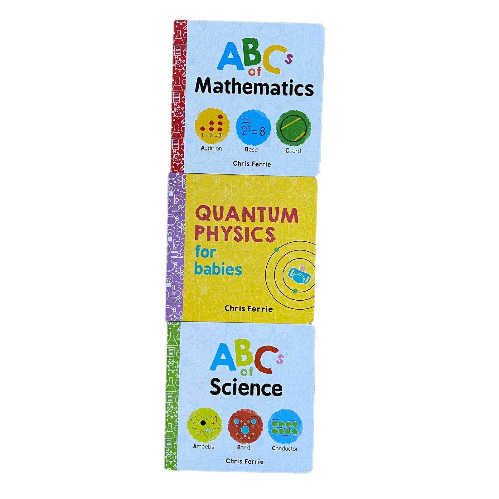 Board books By Chris Ferrie Lot of 3 Quantum Physics ABCS of Mathmatics, Science