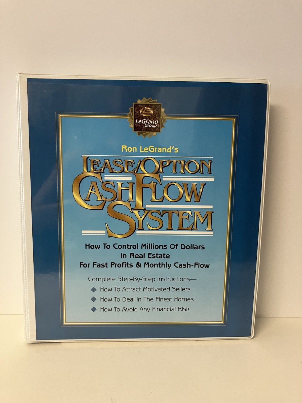 Ron LeGrand’s Lease Option Cash Flow System 1995 3-Ring Binder GOOD