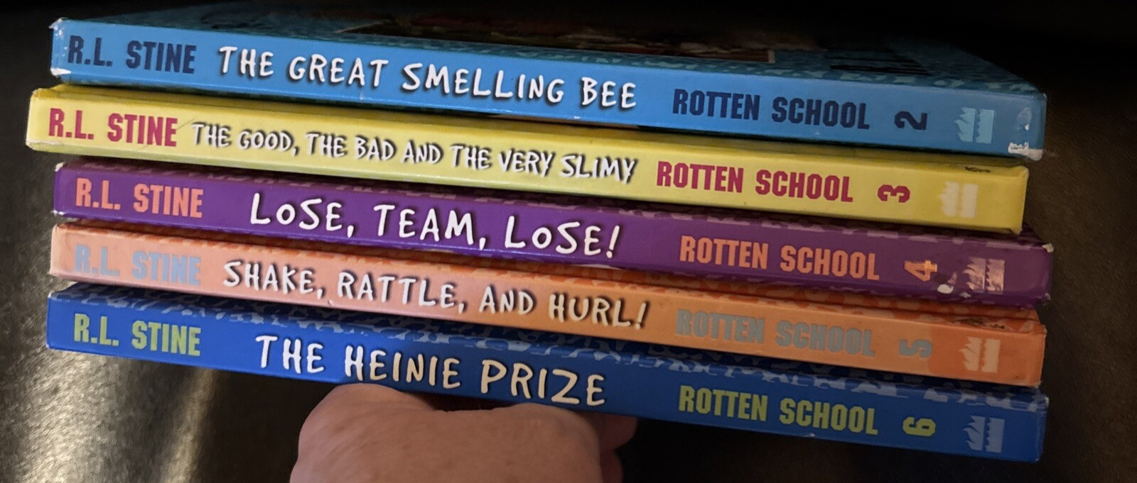 R.L. Stine Rotten School Book Lot 2 3 4 5 6 Hardcover
