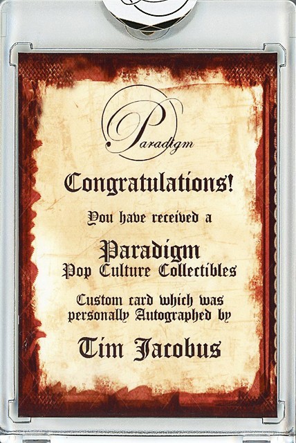 -GOOSEBUMPS- Tim Jacobus Signed/Autograph/Auto Certified Horror Book Artist Card