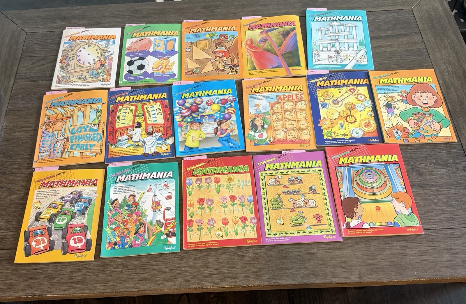 1999 Highlights Mathmania Puzzle Activity Books (Lot of 16) Homeschool Learning