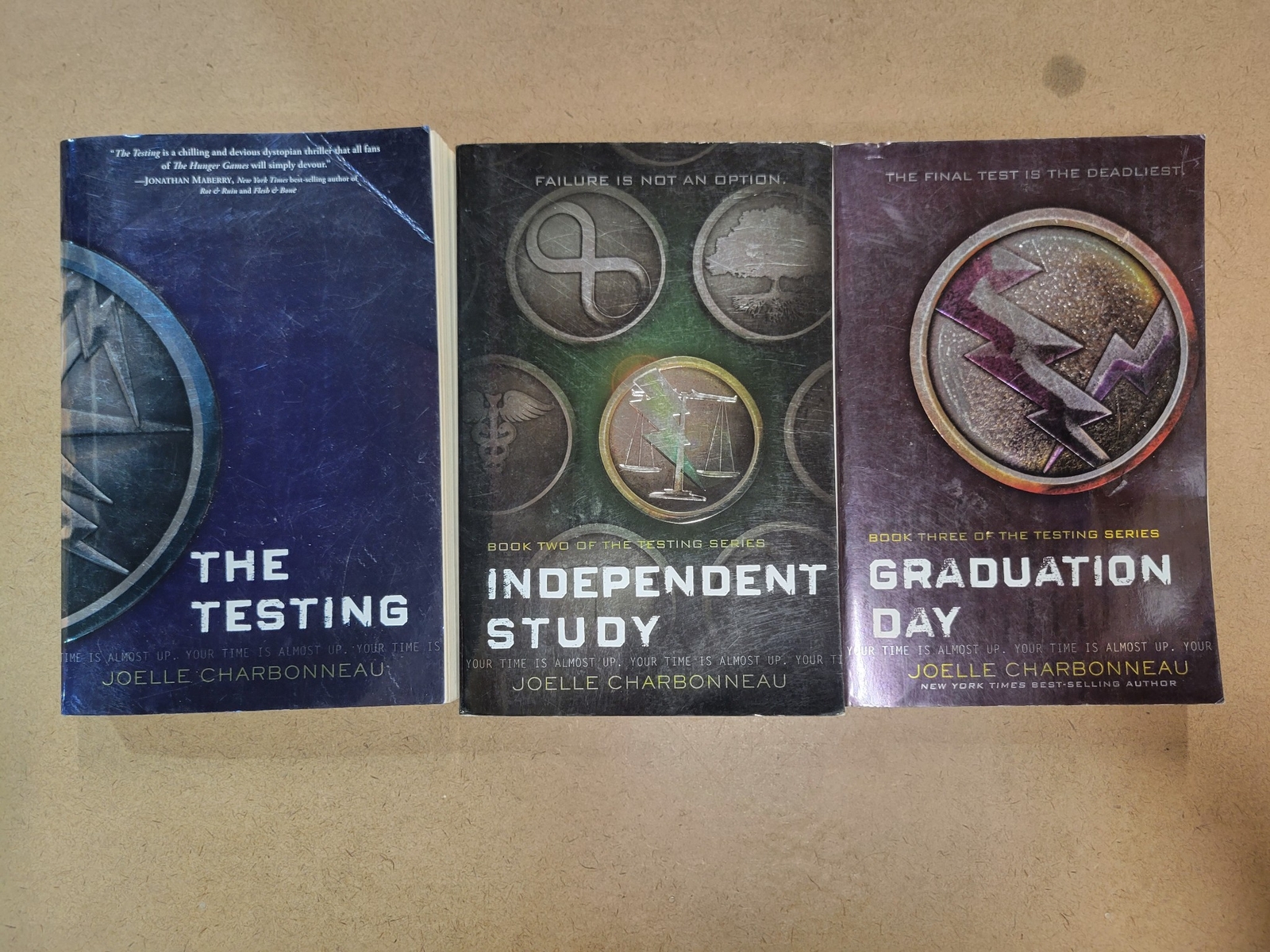 Lot of 3 The Testing Series Paperback Books by Joelle Charbonneau