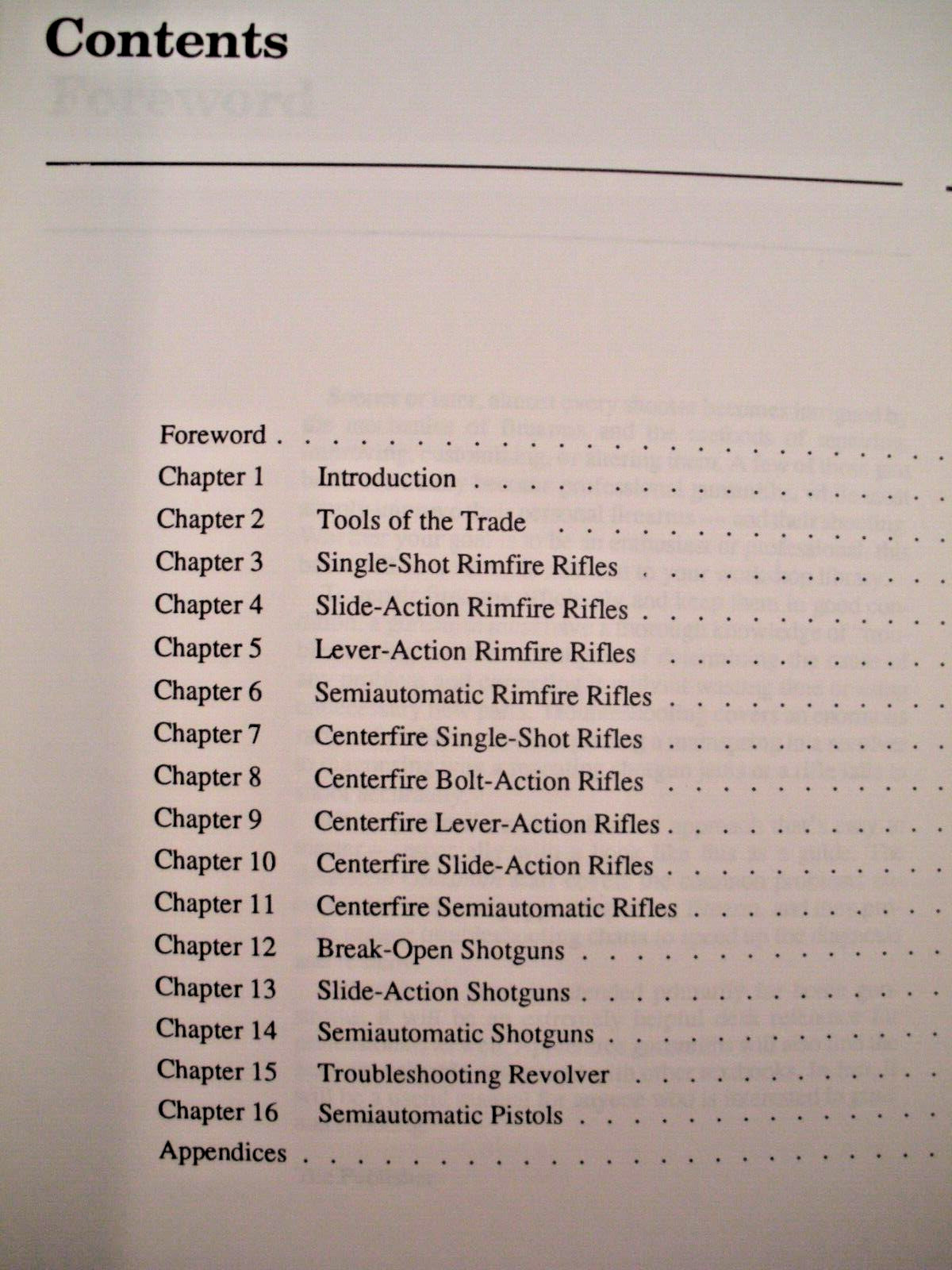 LEARN GUNSMITHING THE TROUBLESHOOTING METHOD Traister 1992 SC Rifles Shotguns