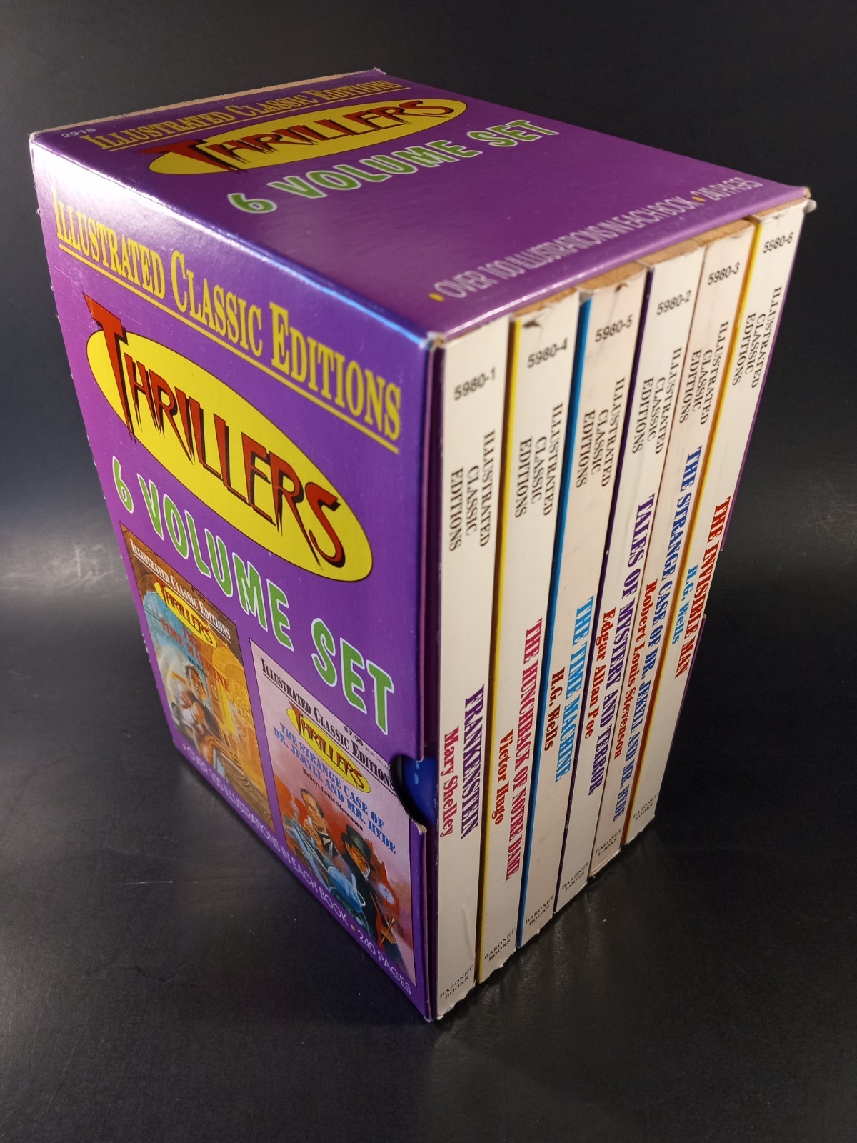 Vtg 1995 Illustrated Classic Editions Thrillers Horror 6 Volume Box Set