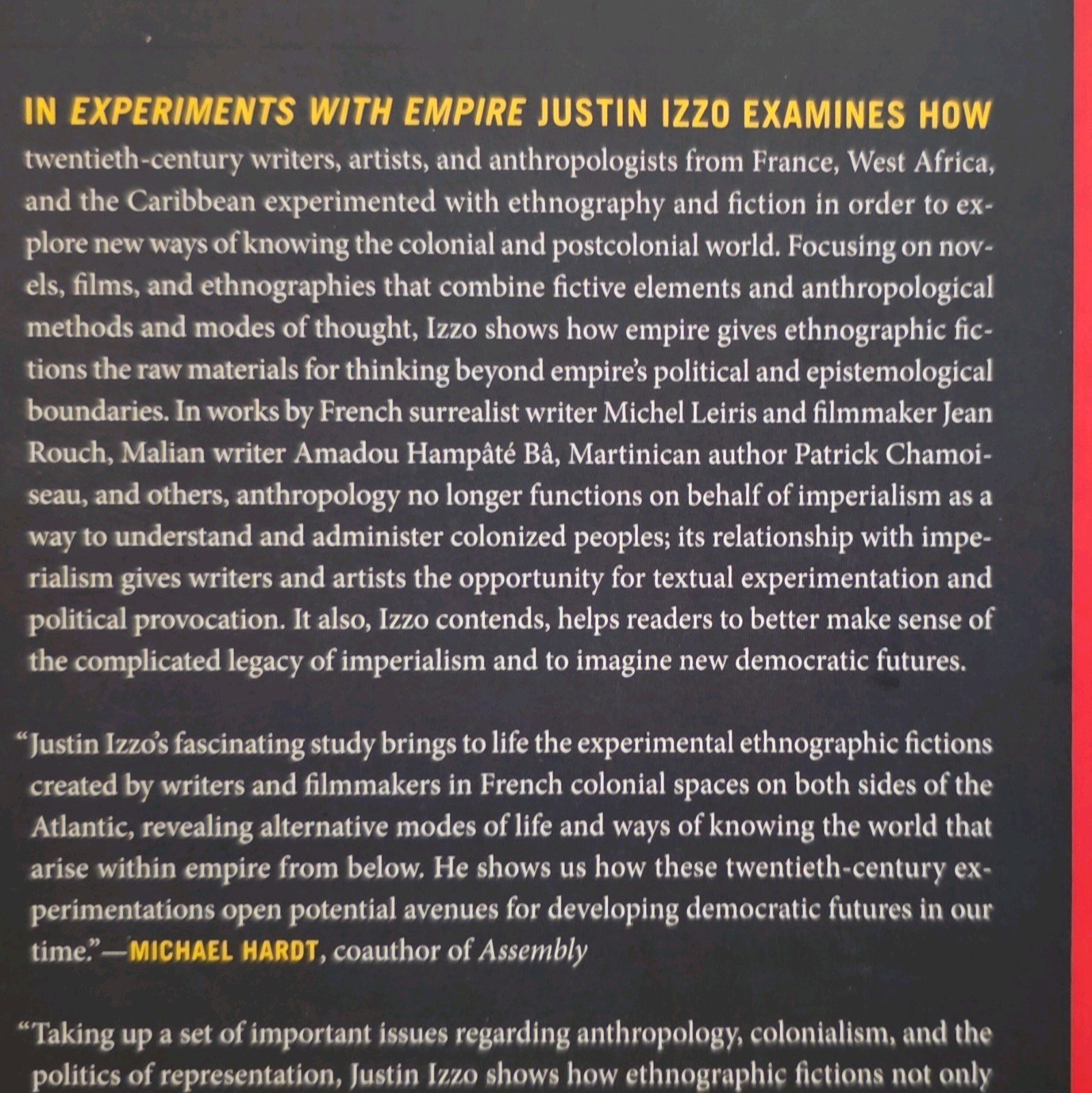 Duke University Press Experiments with Empire by Justin Izzo Trade PB, Series