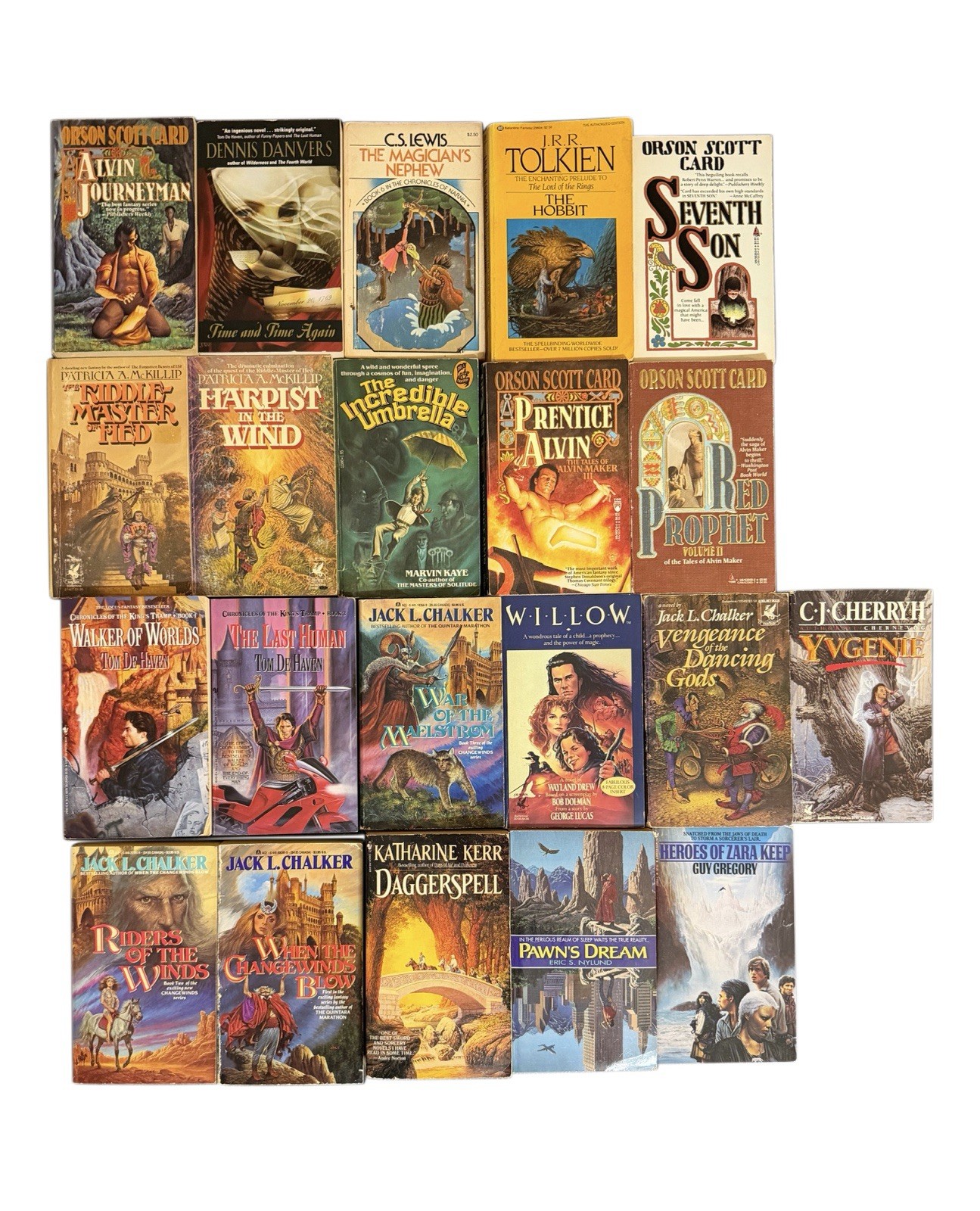 Lot Of 21 Vintage Mix Sci-Fi Fantasy Fiction Sorcery Sword Paperback Books