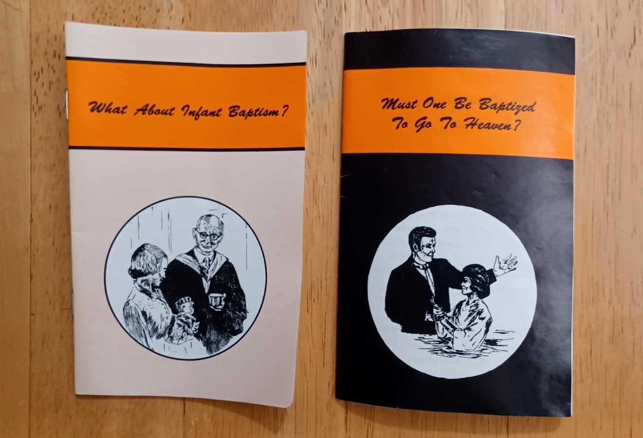 2 Vintage Bible Gospel Tracts by Delton Haun – 1972 – Baptism Doctrine – Good