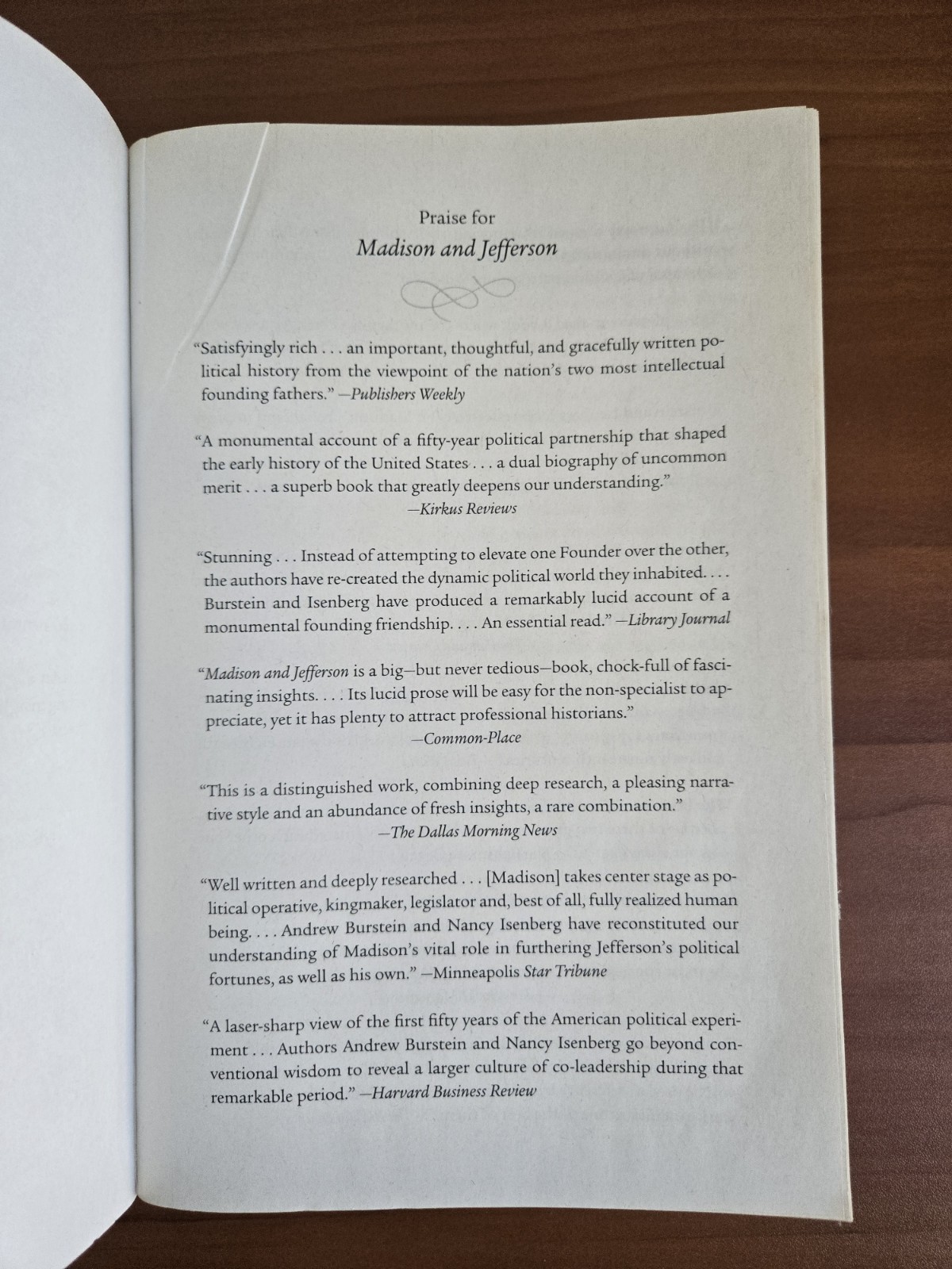 Madison and Jefferson Paperback Nancy, Burstein, Andrew Isenberg J71