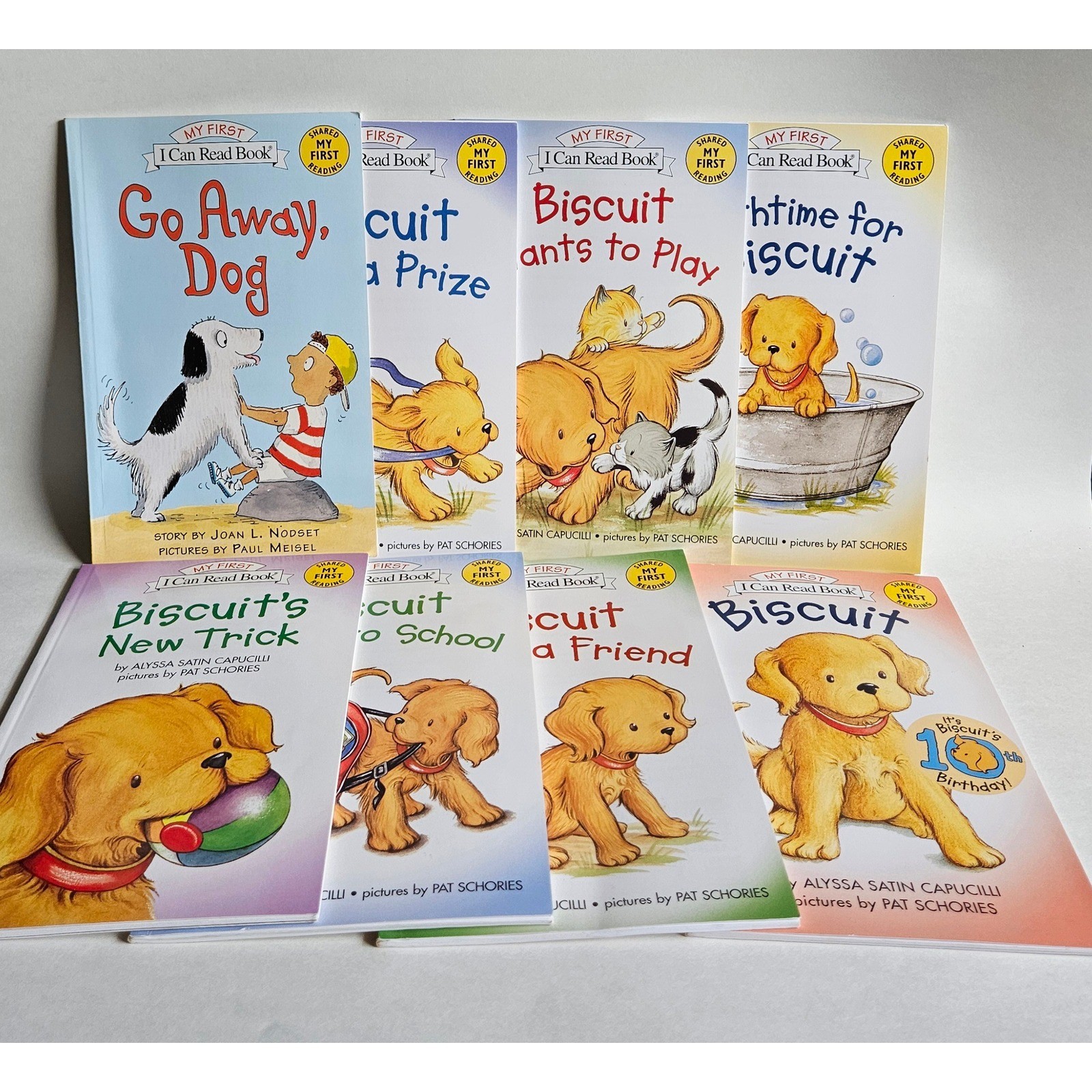 Biscuit My First I Can Read Book Lot of 8 Alyssa Satin Capucilli Go Away Dog