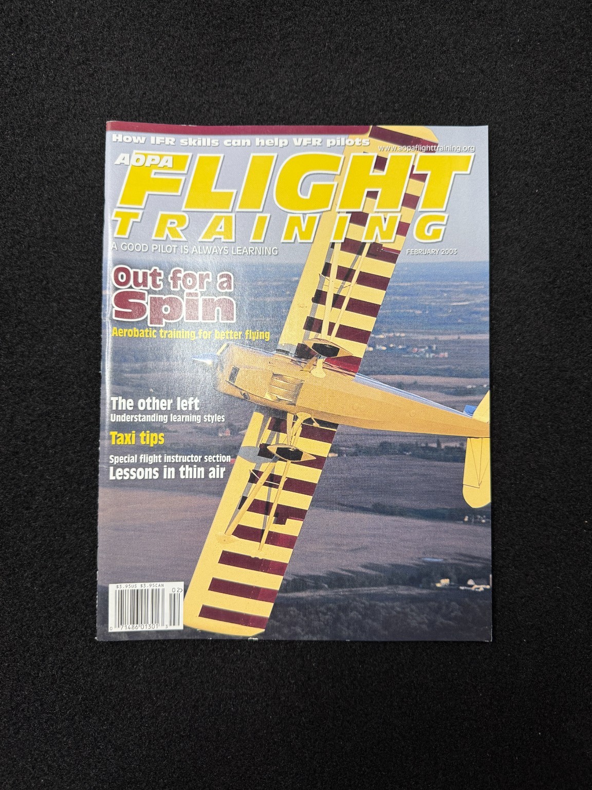 AOPA Flight Training Magazine February 2003 Aerobatics Spin IFR VFR Pilot