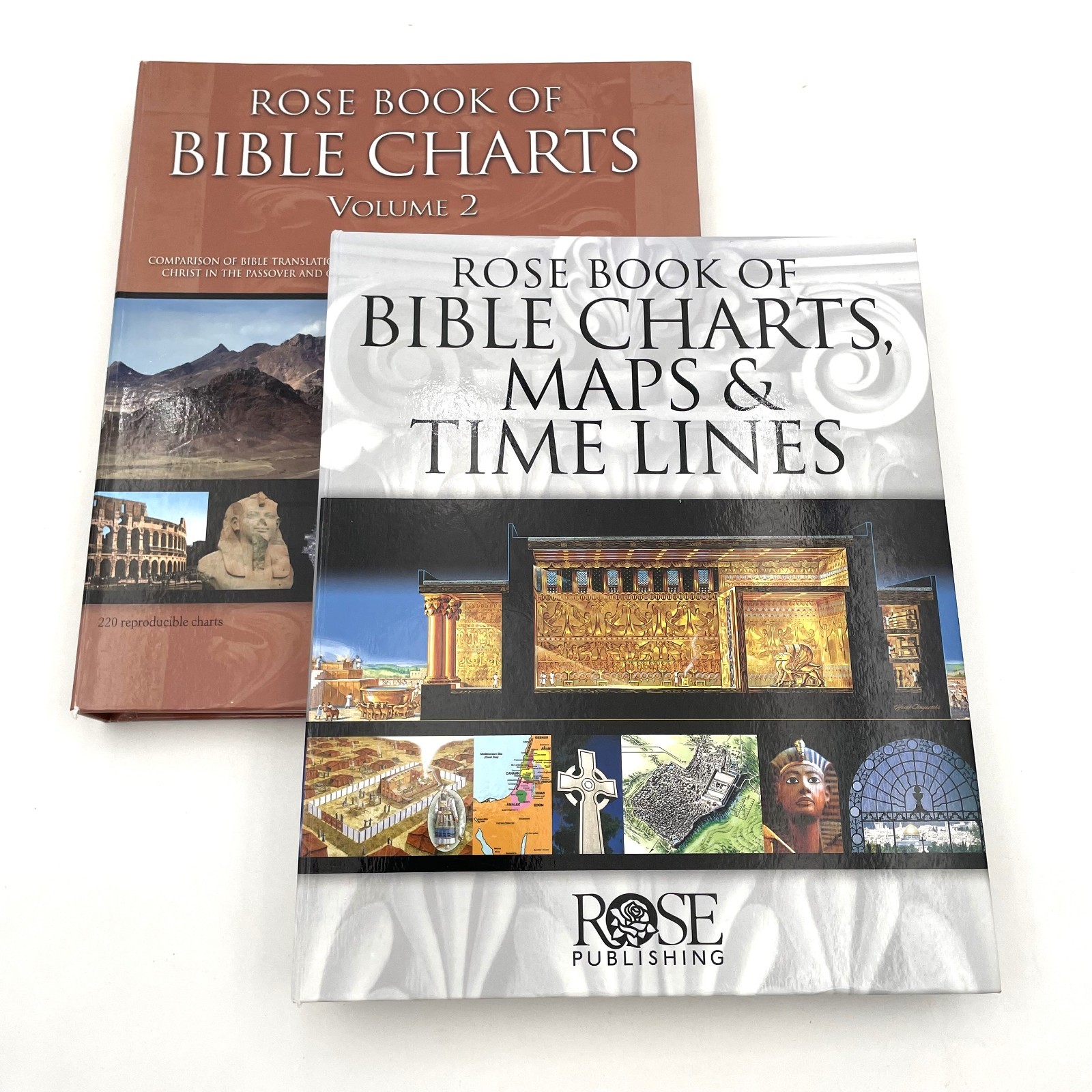 Rose Book of Bible Charts Maps Time Lines Volumes 1 & 2 Bundle Reference Spiral