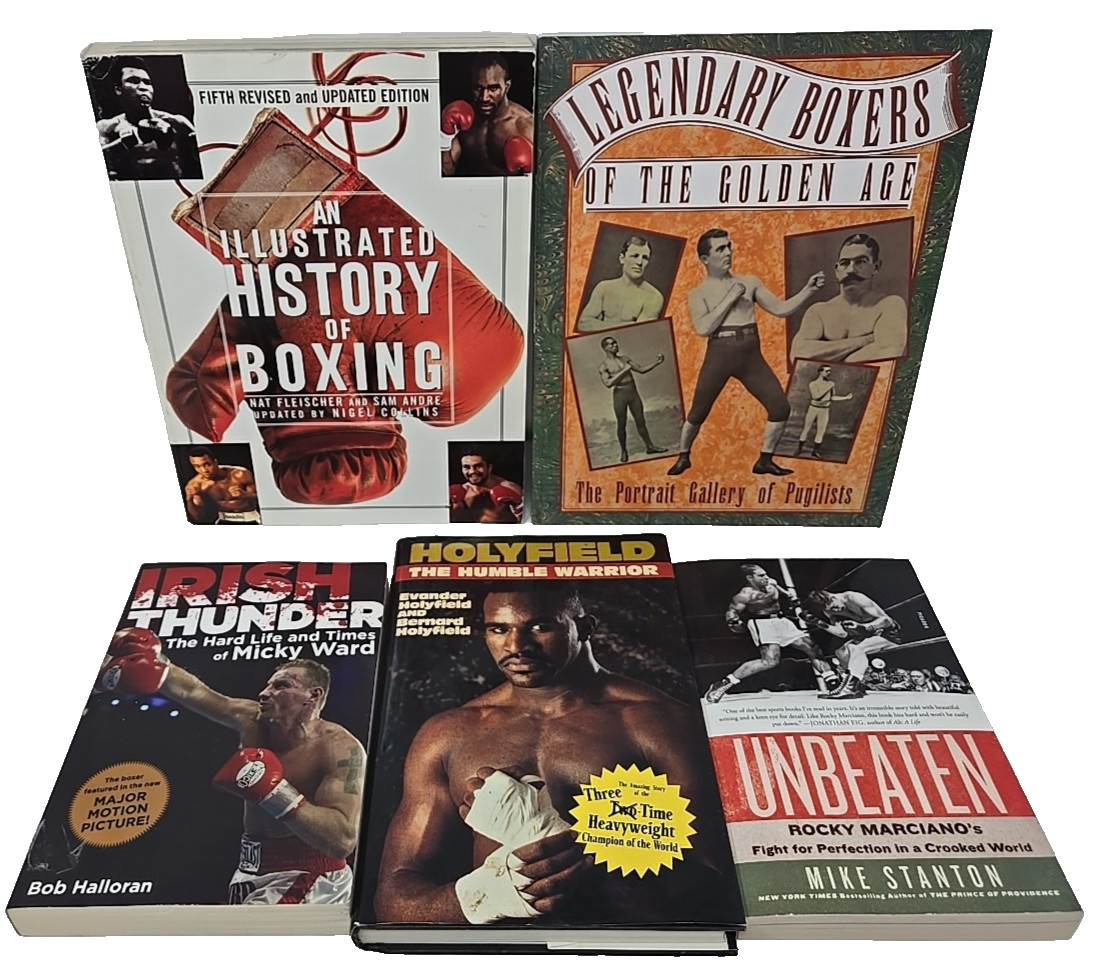 5 books BOXING HISTORY Biographies Marciano Holyfield Micky Ward Golden Age