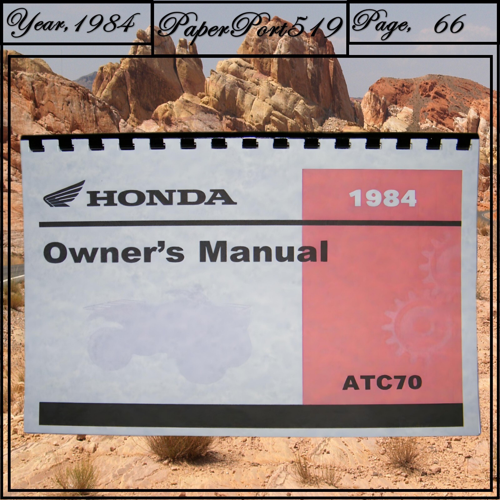1984 Honda ATC70 Owner’s Manual 66 Pages