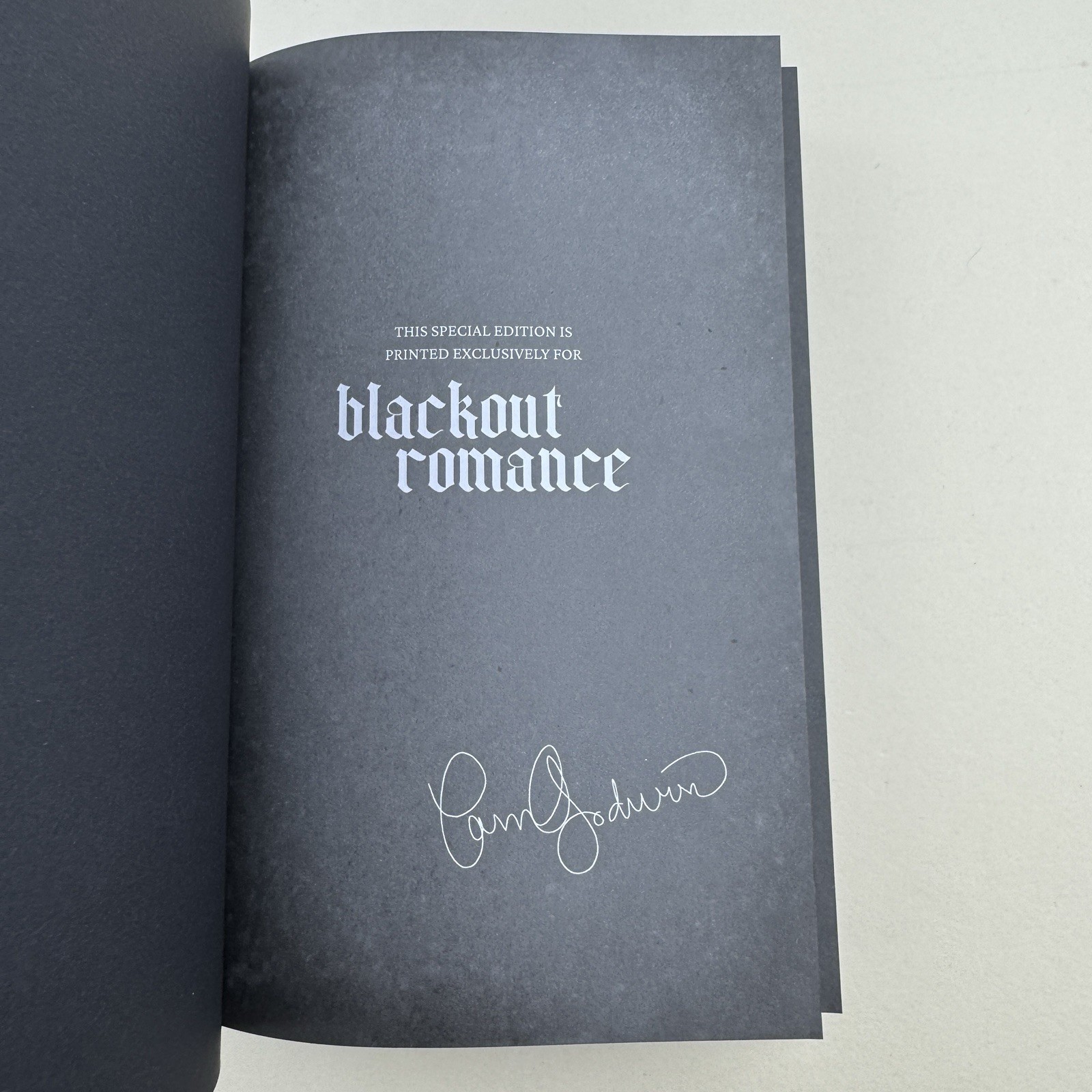 Blackout Romance Pam Godwin Dark Notes Special Edition Hardcover New